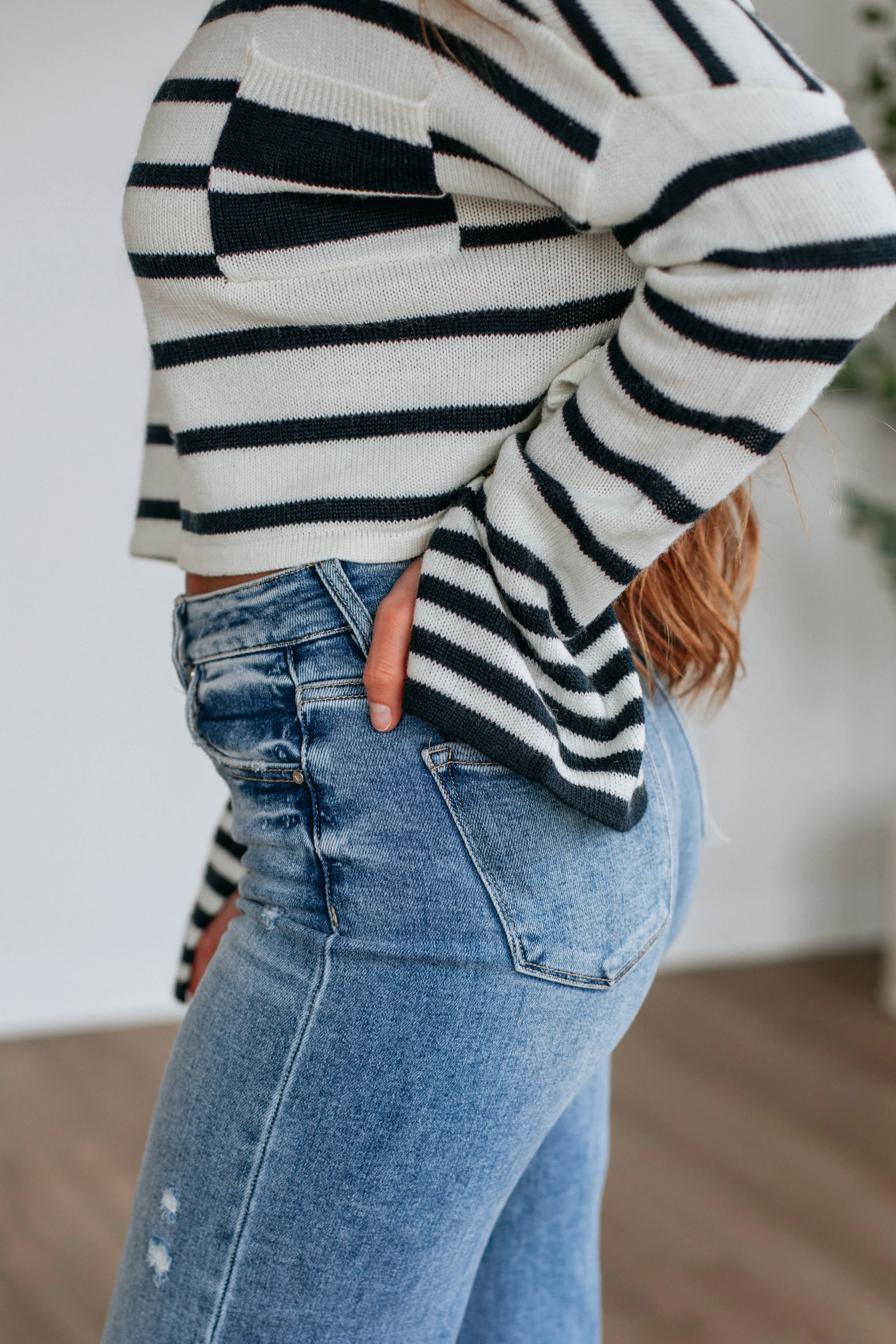 Bekah Striped Sweater Touch Of Soft