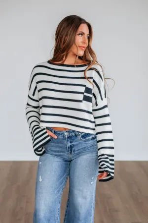 Biodegradable material Layered Weight Distribution Guide Bekah Striped Sweater