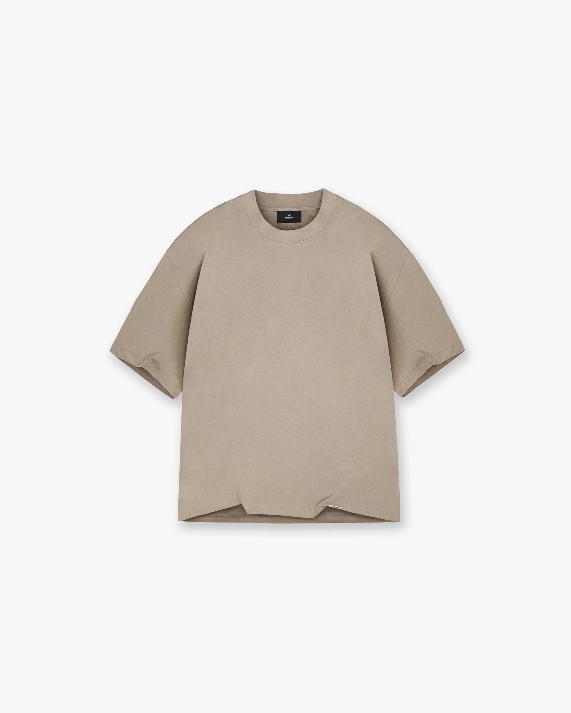Sporty Fashion Initial Boxy T-Shirt - Dune