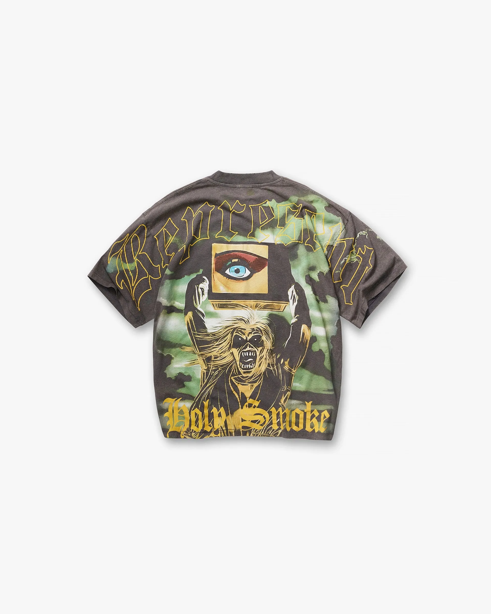 Everyday Comfort Represent X Iron Maiden Holy Smoke T-Shirt - Sunfade Grey