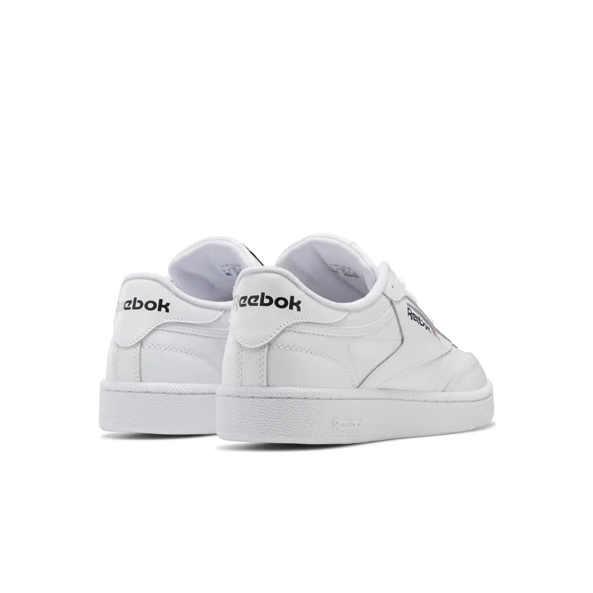 Eco Friendly Office Workers Run Free REEBOK 100009940 (GZ1605) CLUB C 85 MN'S (Medium) White/White/Black Leather Lifestyle Shoes