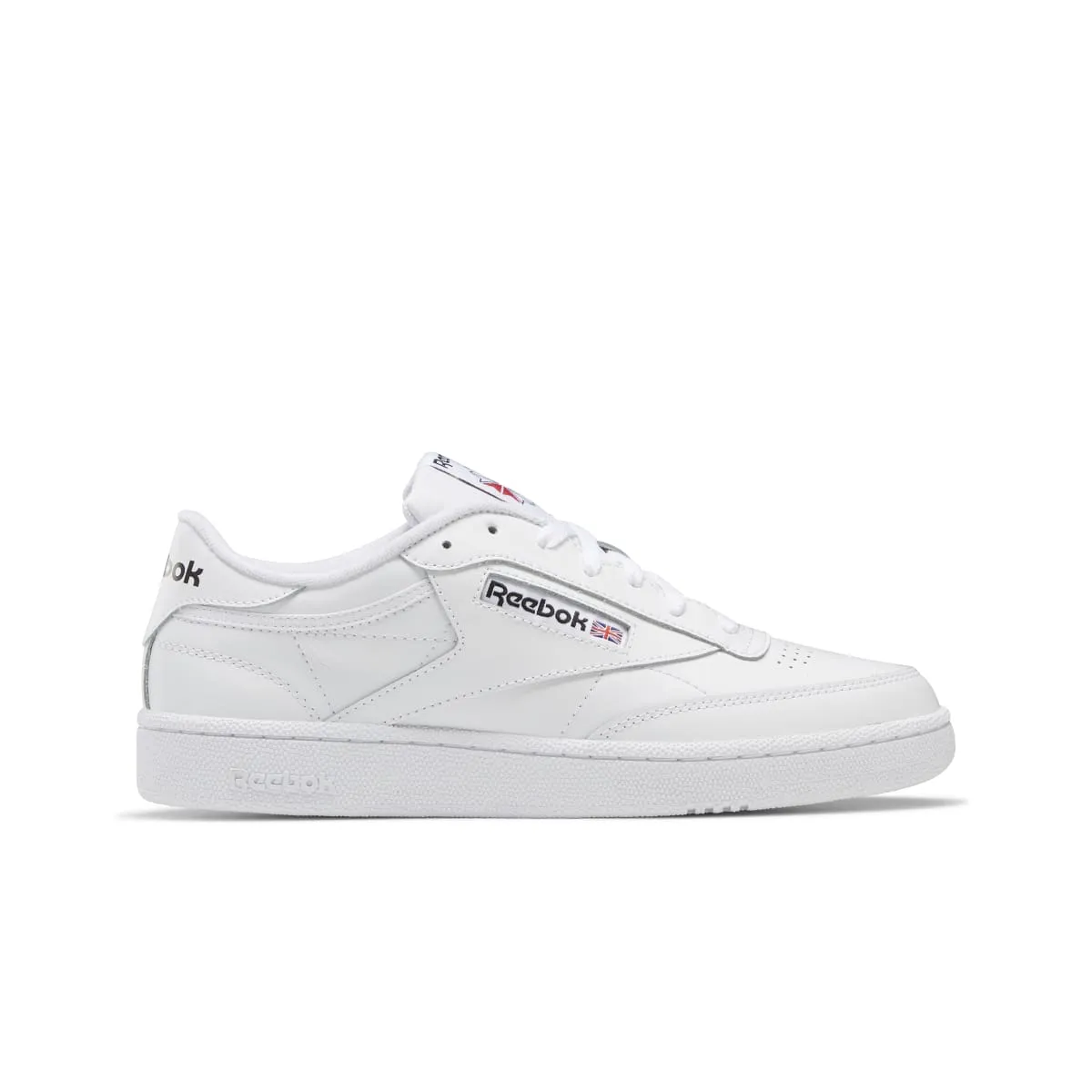 Free Soul REEBOK 100009940 (GZ1605) CLUB C 85 MN'S (Medium) White/White/Black Leather Lifestyle Shoes