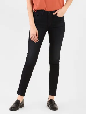 Women's 711 Blue Skinny Fit Mid Rise Jeans Non Irritating Inner Lining Balanced Fit