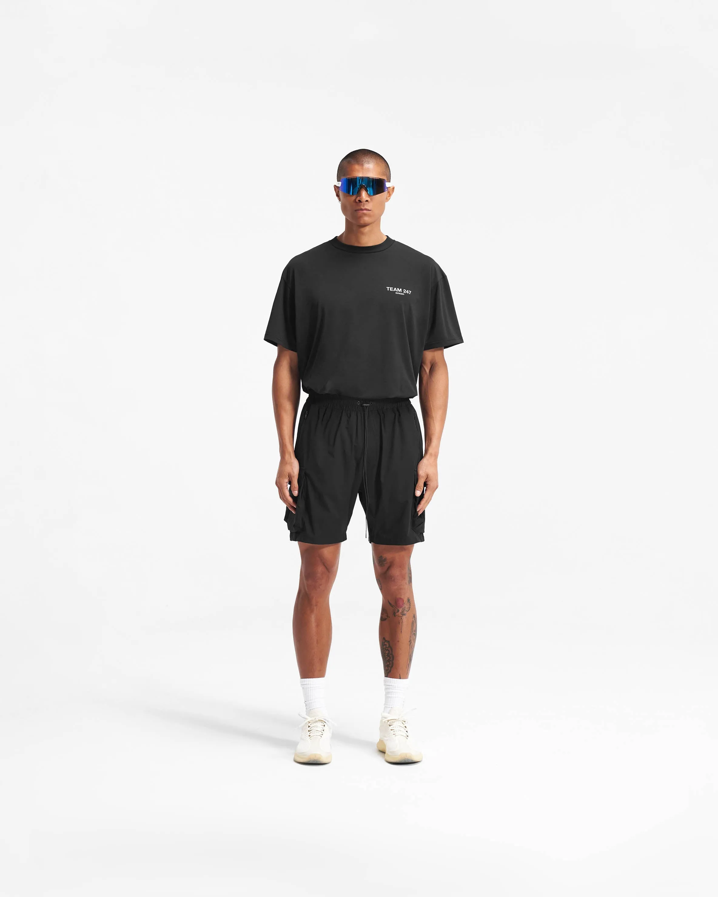 247 Shorts - Black Minimal Stretch