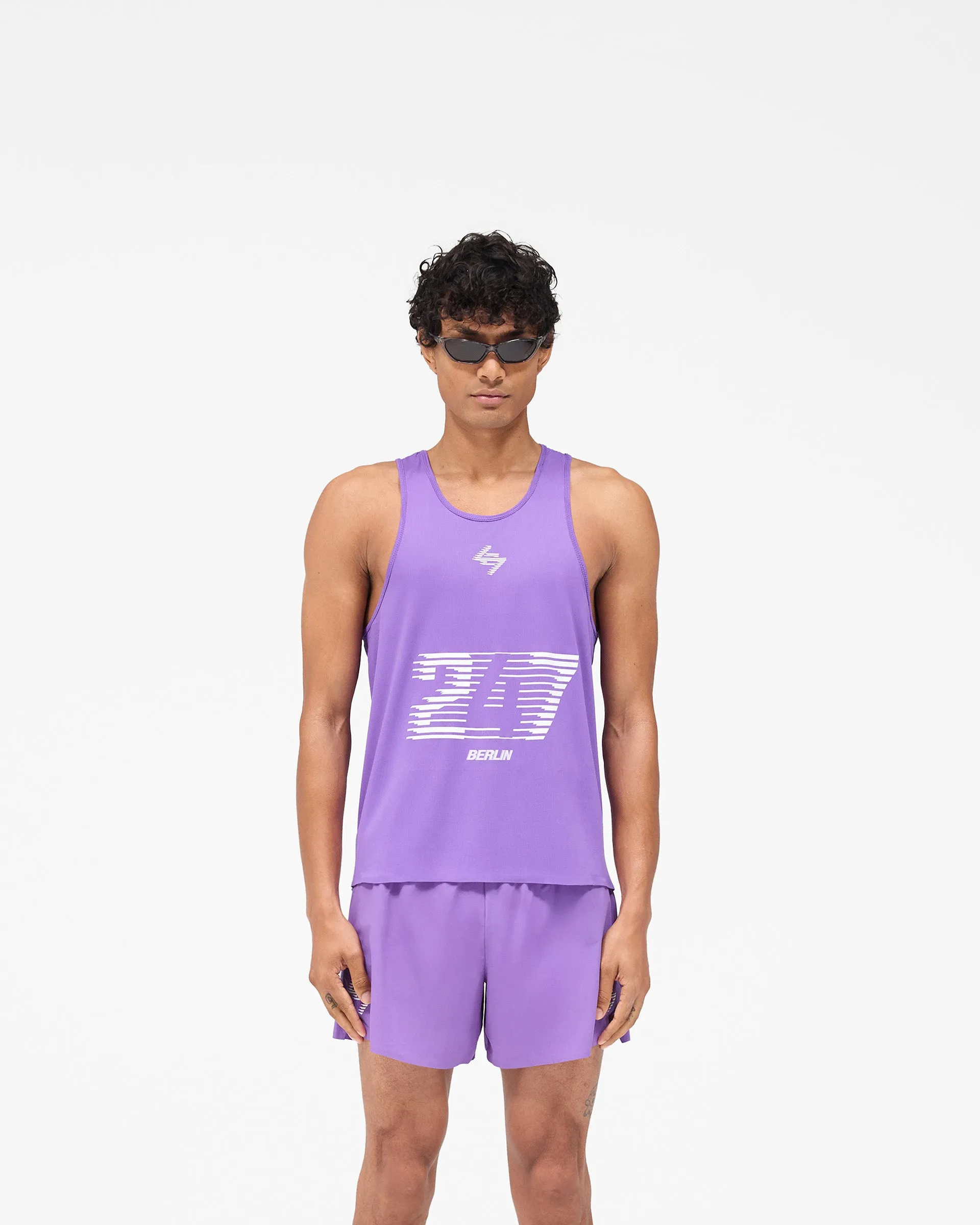 247 Berlin Singlet - Purple Moisture Management Light and Comfortable