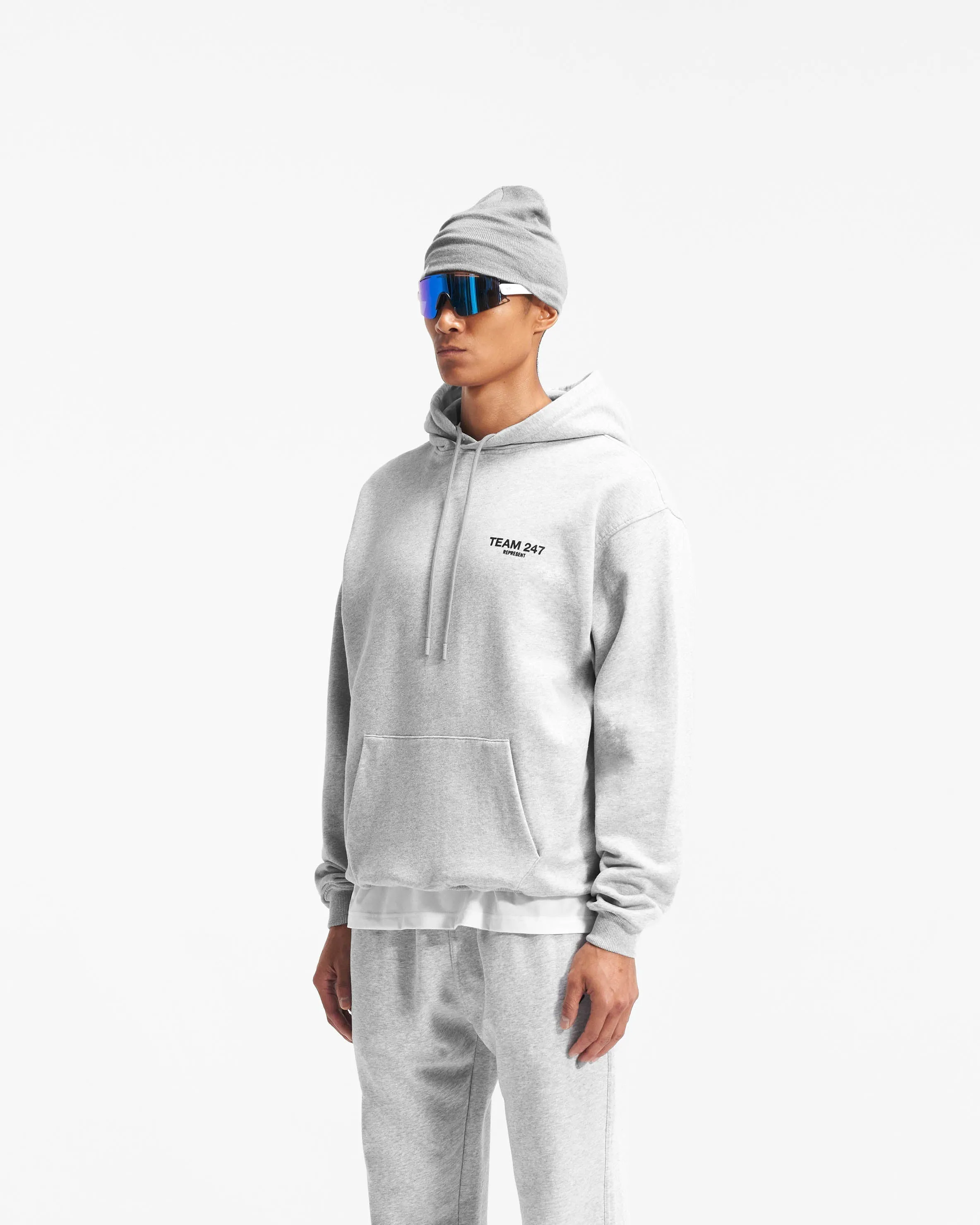 Team 247 Oversized Hoodie - Ash Grey appropriate for hiking