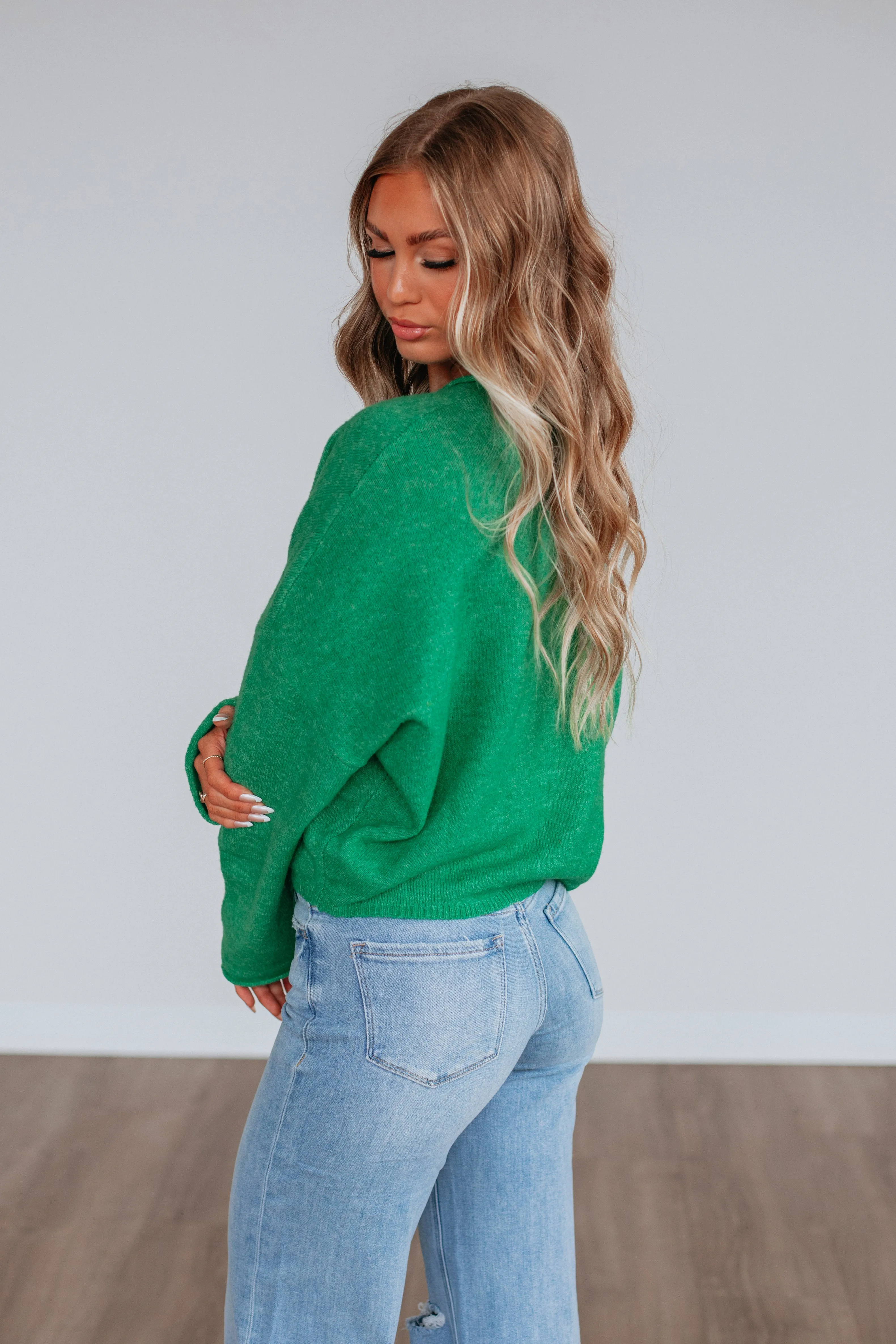 Anti Pilling Technology Microfiber softness Brooke Cardigan - Kelly Green