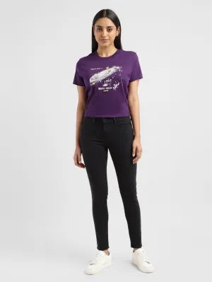 All-day Comfort Women's 710 Blue Skinny Fit Mid Rise Jeans