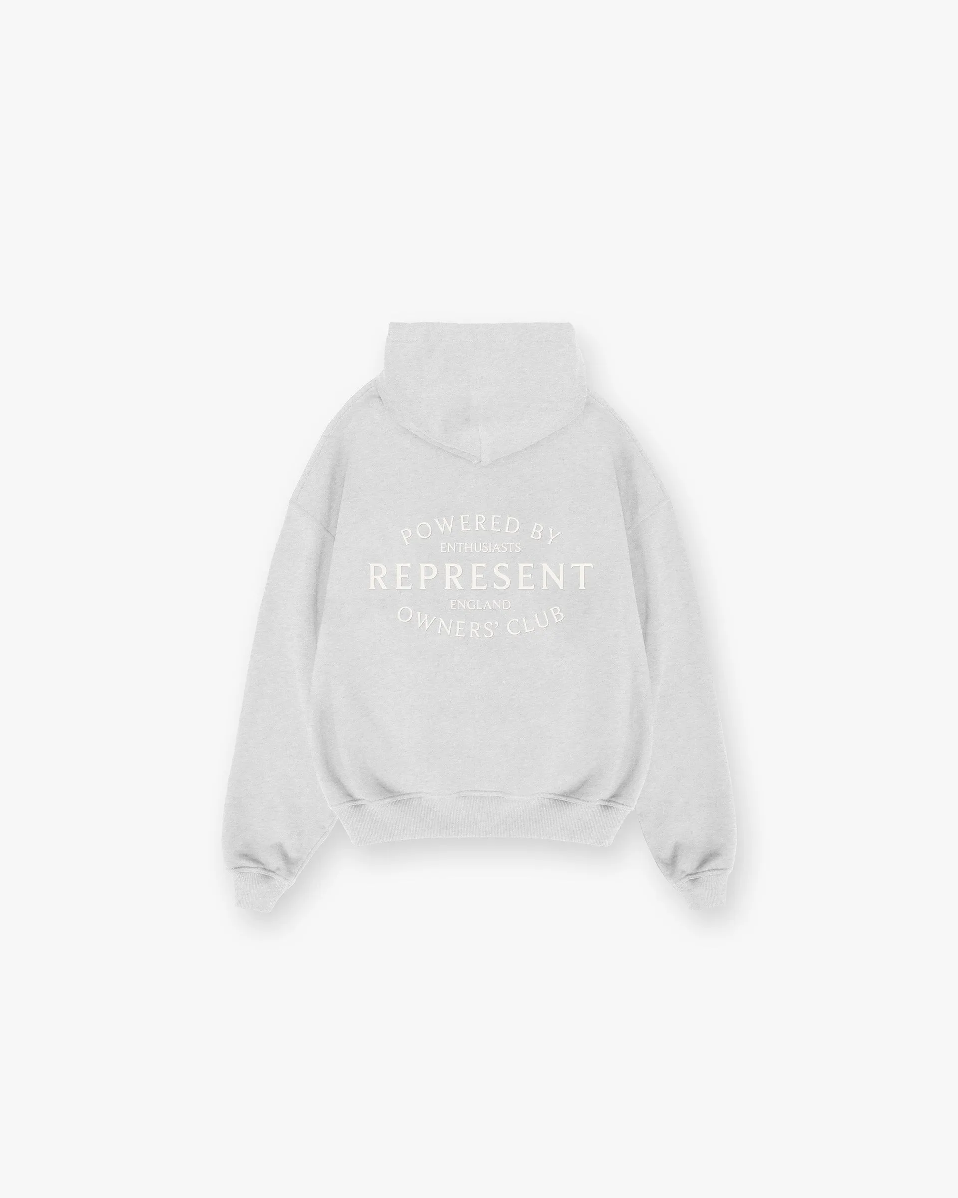 Neutral palette family wear Represent Owners Club Stamp Zip Up Hoodie - Ash Grey