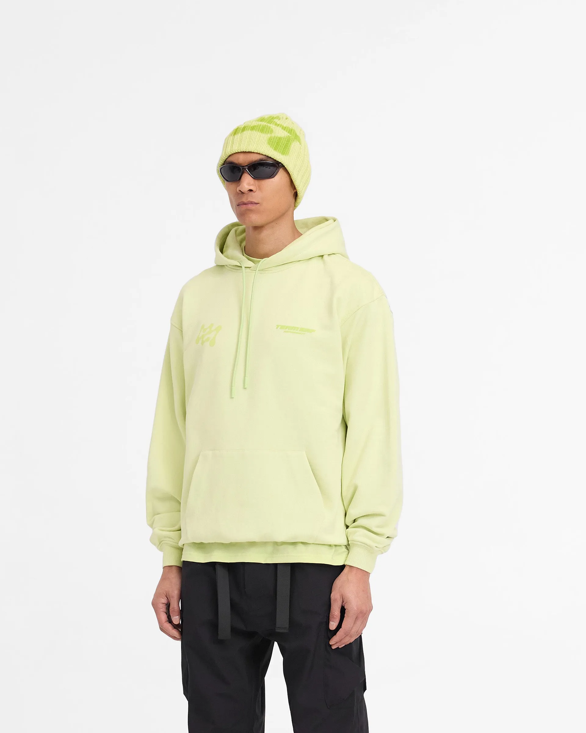 247 Future Terrains Oversized Hoodie - Shadow Lime Layer Minimal Daily Comfort