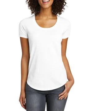 JustBlanks Women's Fitted Short Sleeve Scoop Neck T-Shirt Effortless Layer Chill Wear