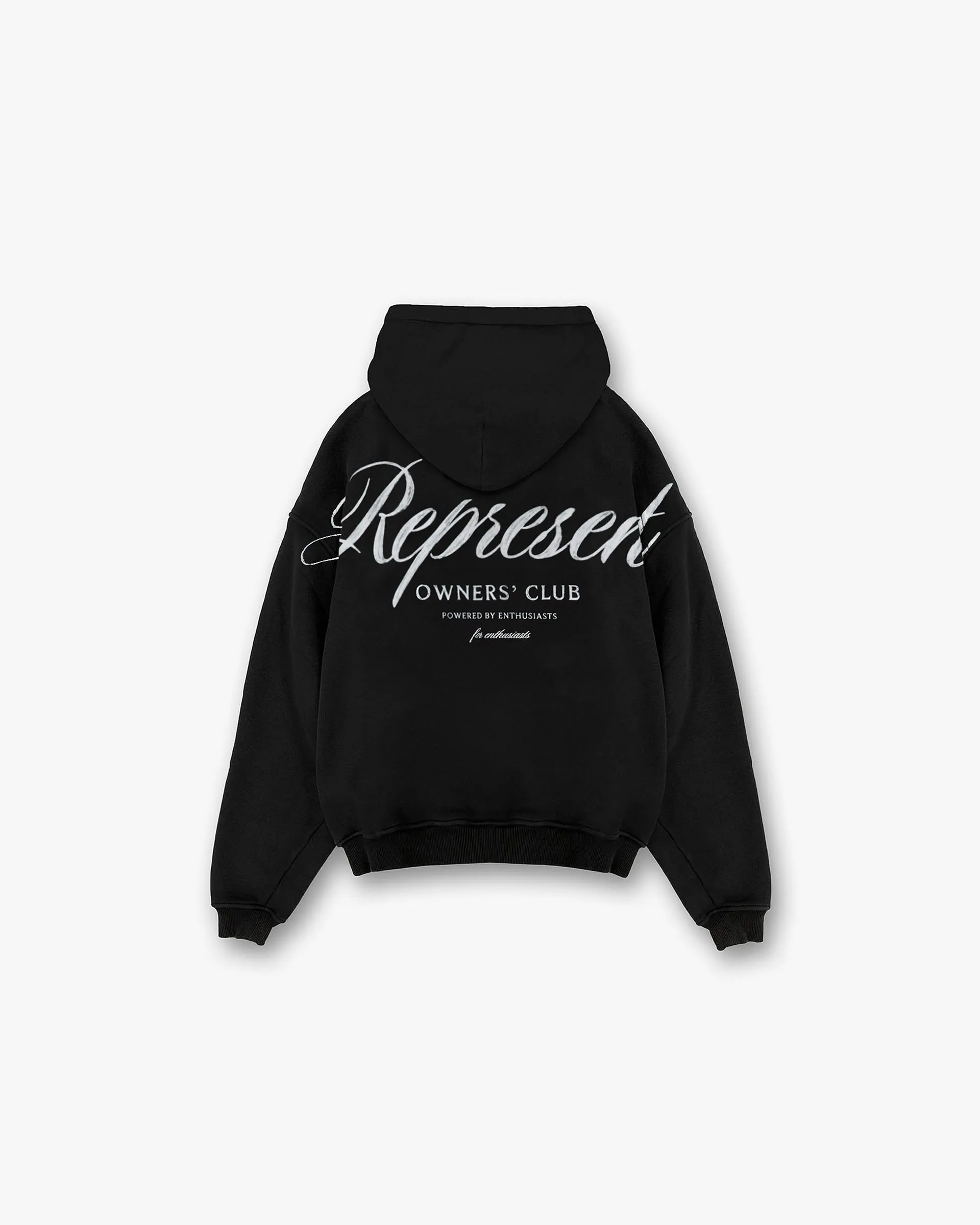 Street Style suitable for workouts Represent Owners Club Script Hoodie - Black