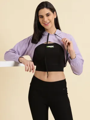 product UV resistant protection Functional Features Women's Lavender Hooded Neck Cotton Sweatshirt