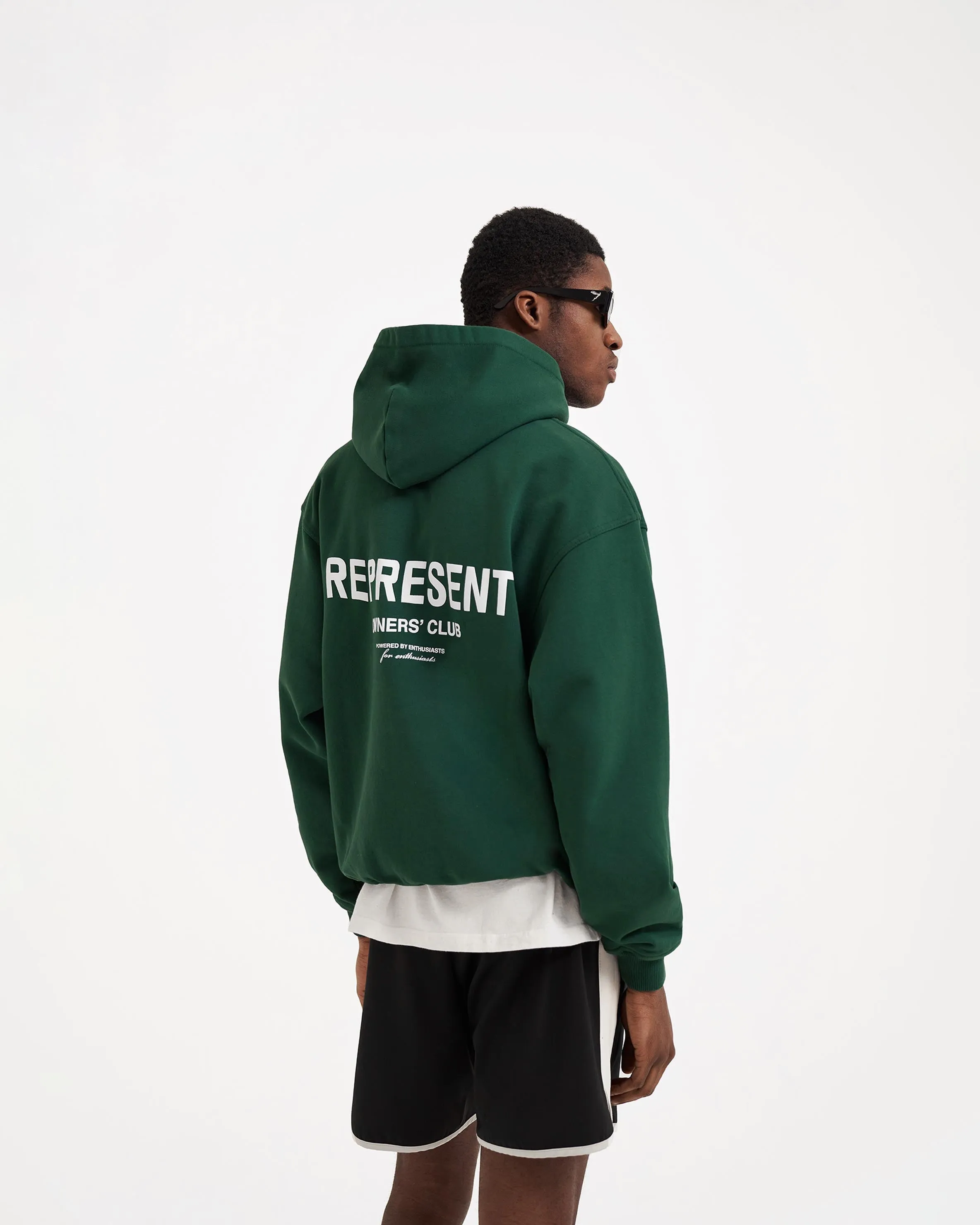 Represent Owners Club Hoodie - Racing Green Basic Hoodie product bag functionality
