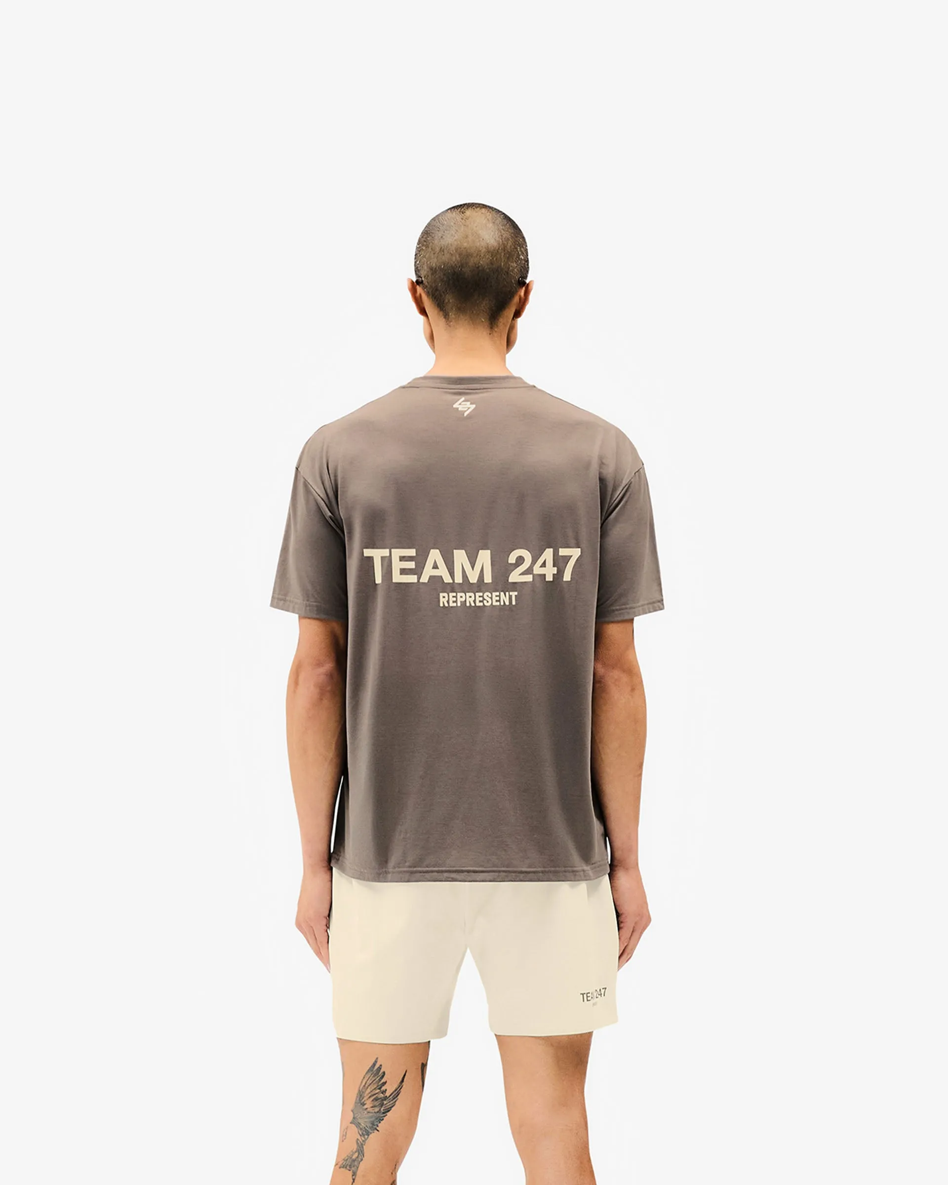 Relaxed Waist Team 247 Oversized T-Shirt - Earth