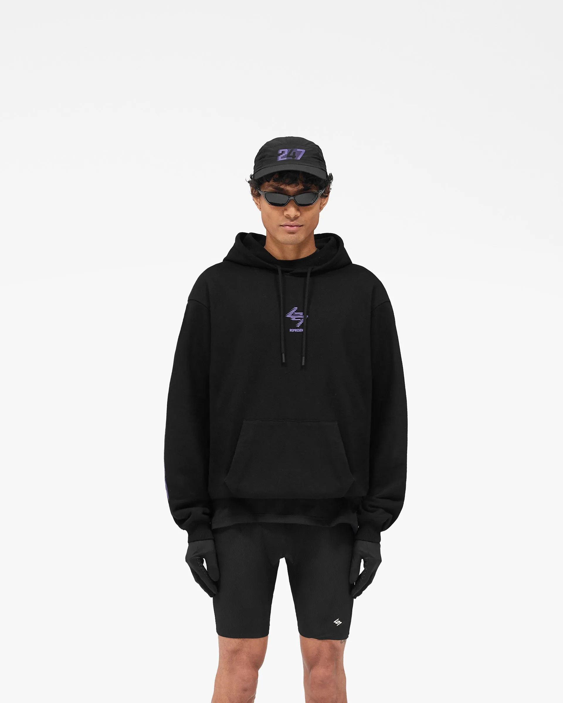 247 Berlin Hoodie - Black Purple Street Cool