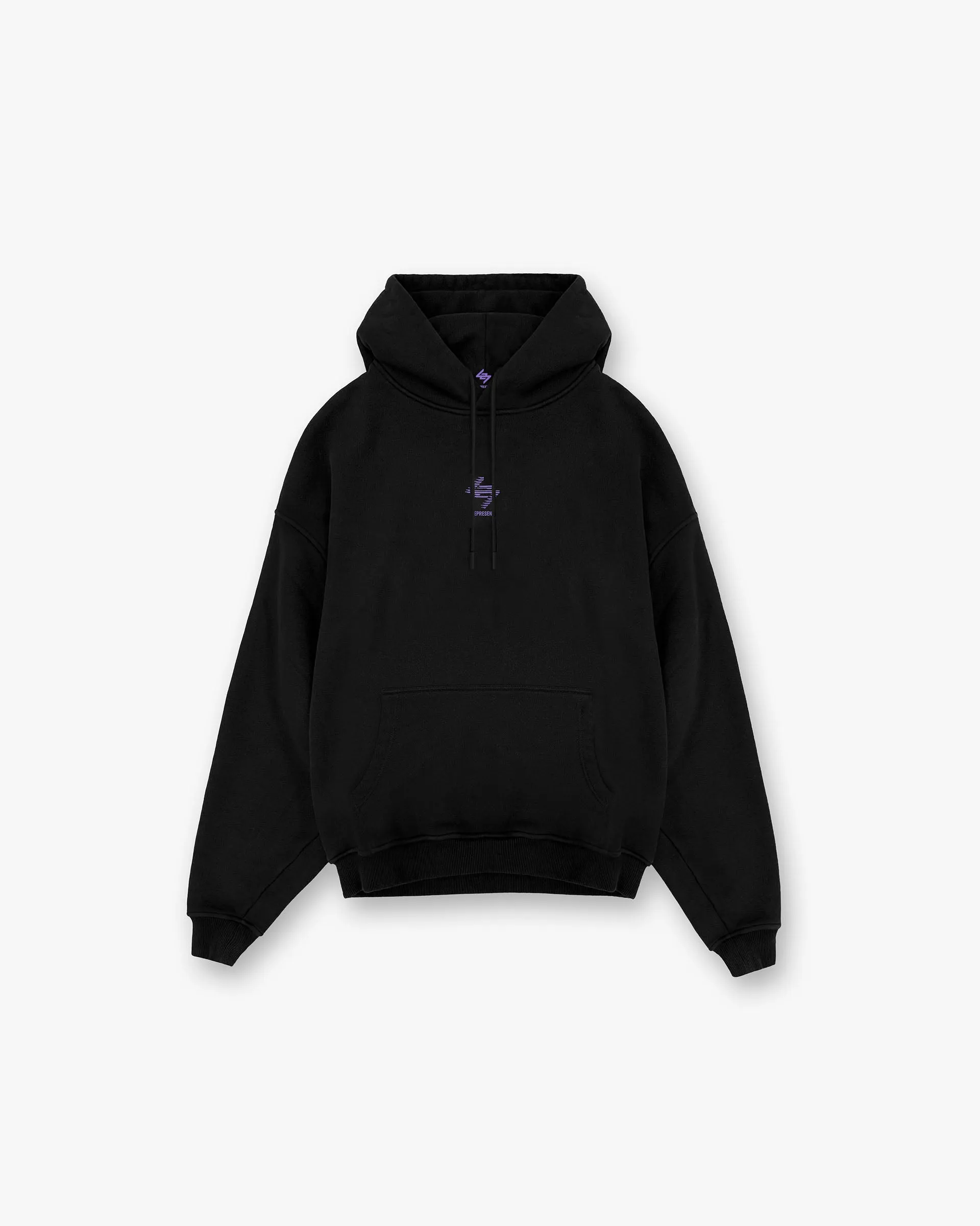 Comfy Essentials Collared 247 Berlin Hoodie - Black Purple