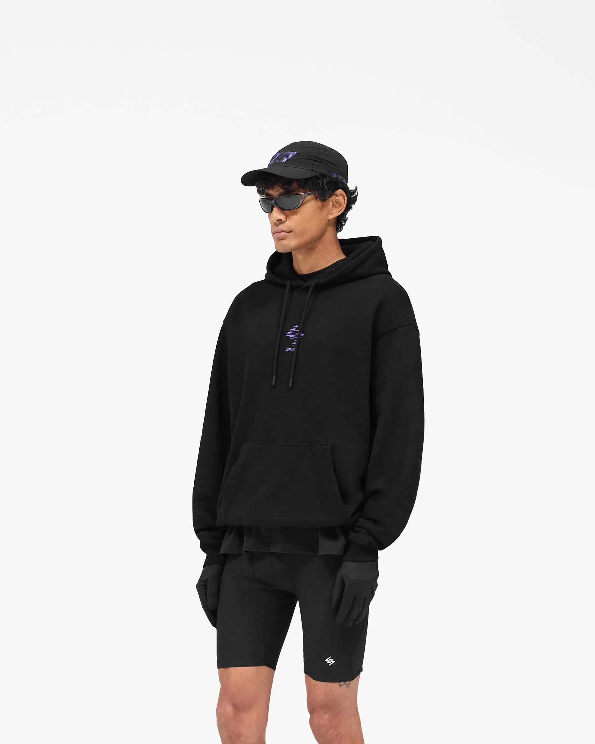 247 Berlin Hoodie - Black Purple absorbent teenagers
