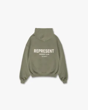 Tassel accents Represent Owners Club Hoodie - Olive
