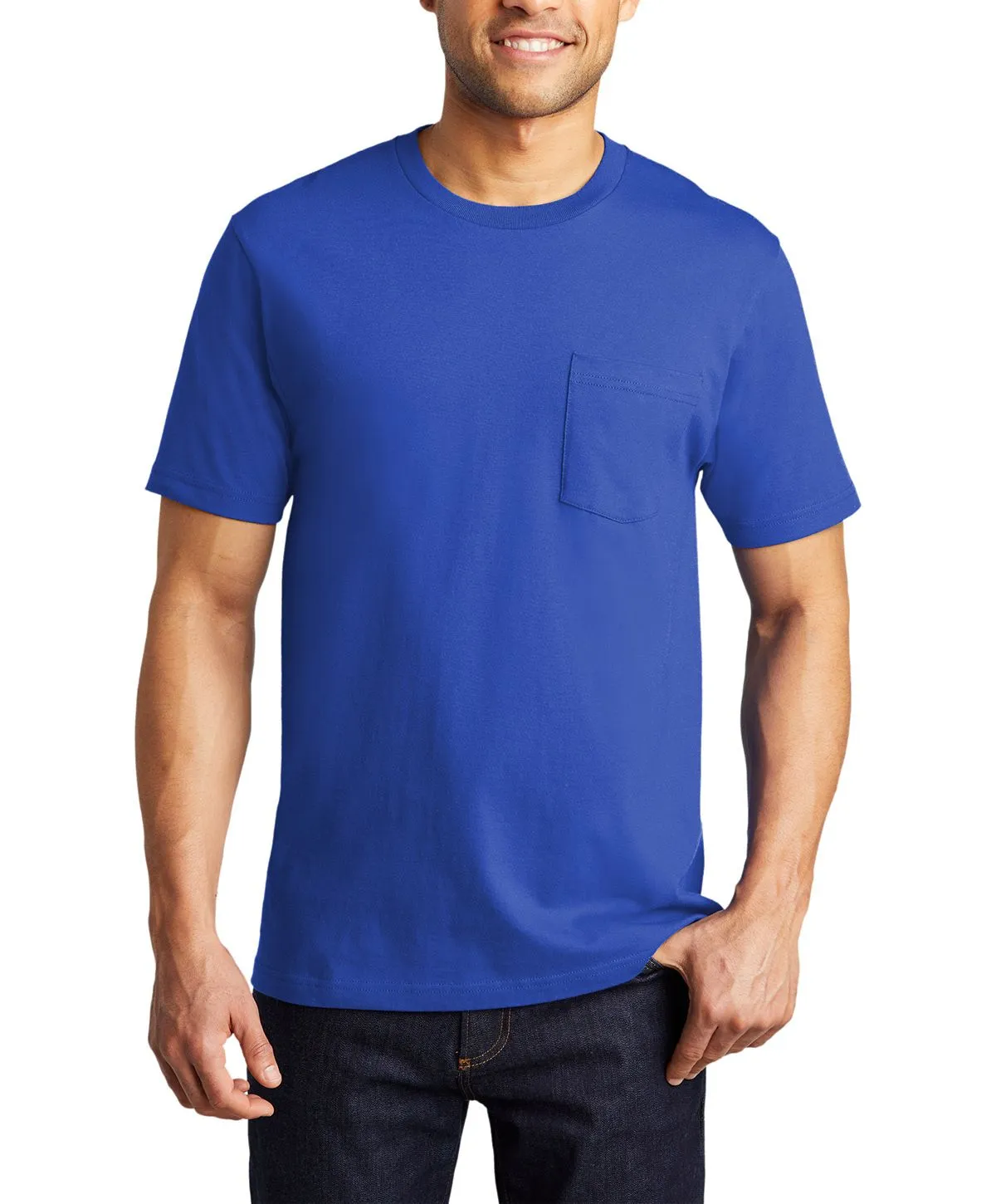 JustBlanks Men's Short Sleeve Bouncer Pocket Crew Neck T-Shirt Stylish Wear Seasonal Trend