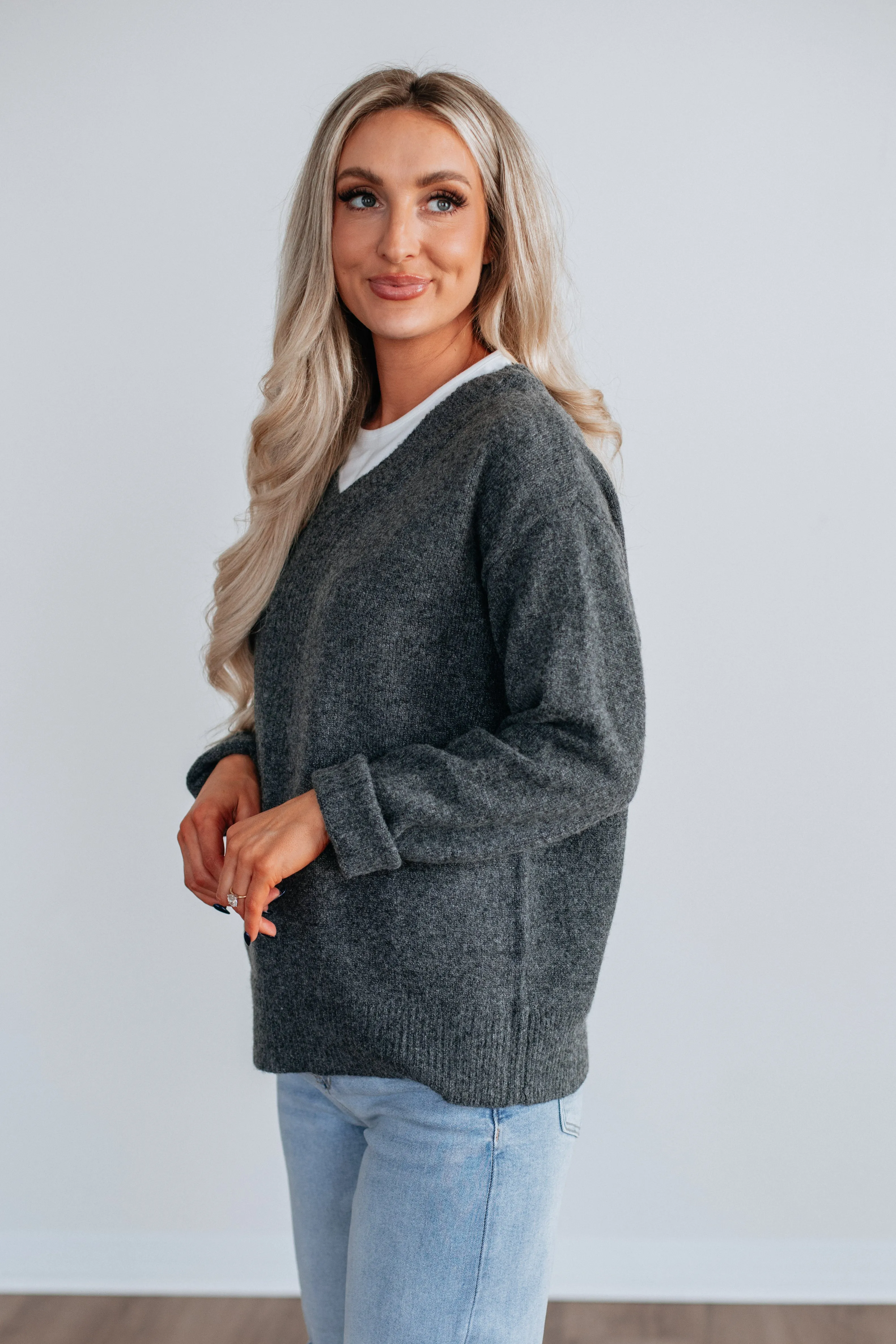 Keri Knit Sweater Sustainable Dye Process Natural Texture