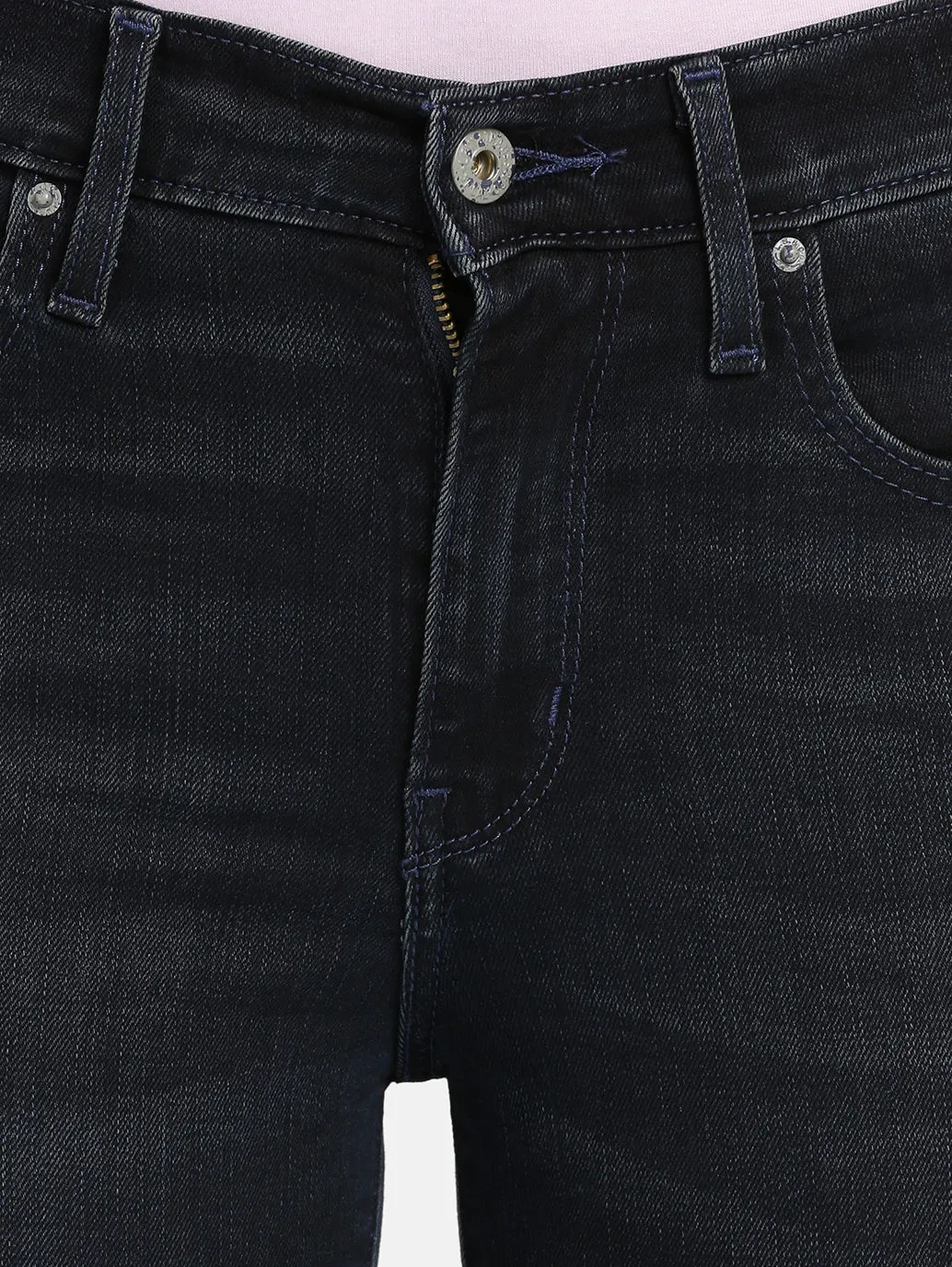 Smooth Breathable Women's 724 Blue Straight Fit High Rise Jeans