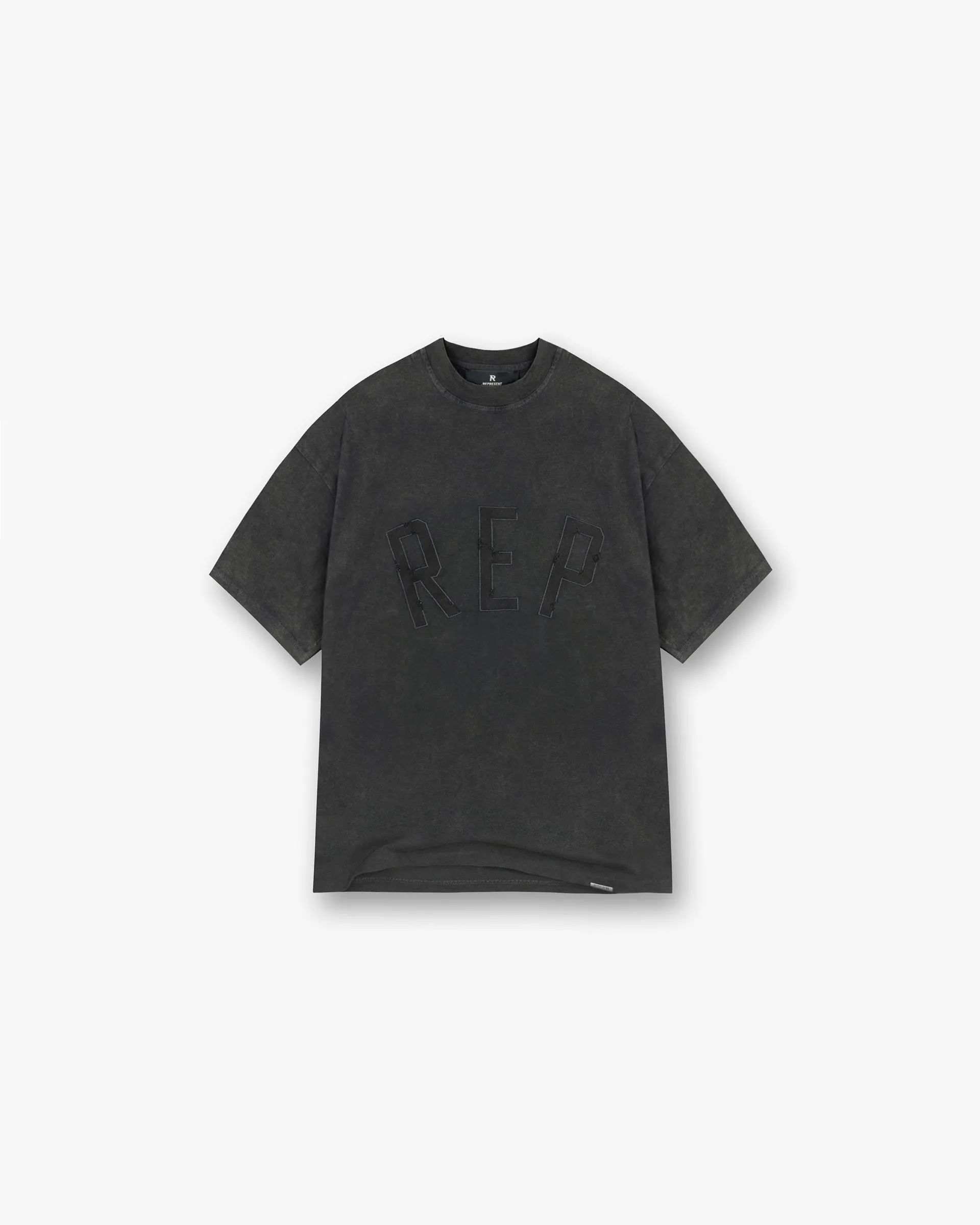 Active Look Rep Applique T-Shirt - Vintage Black