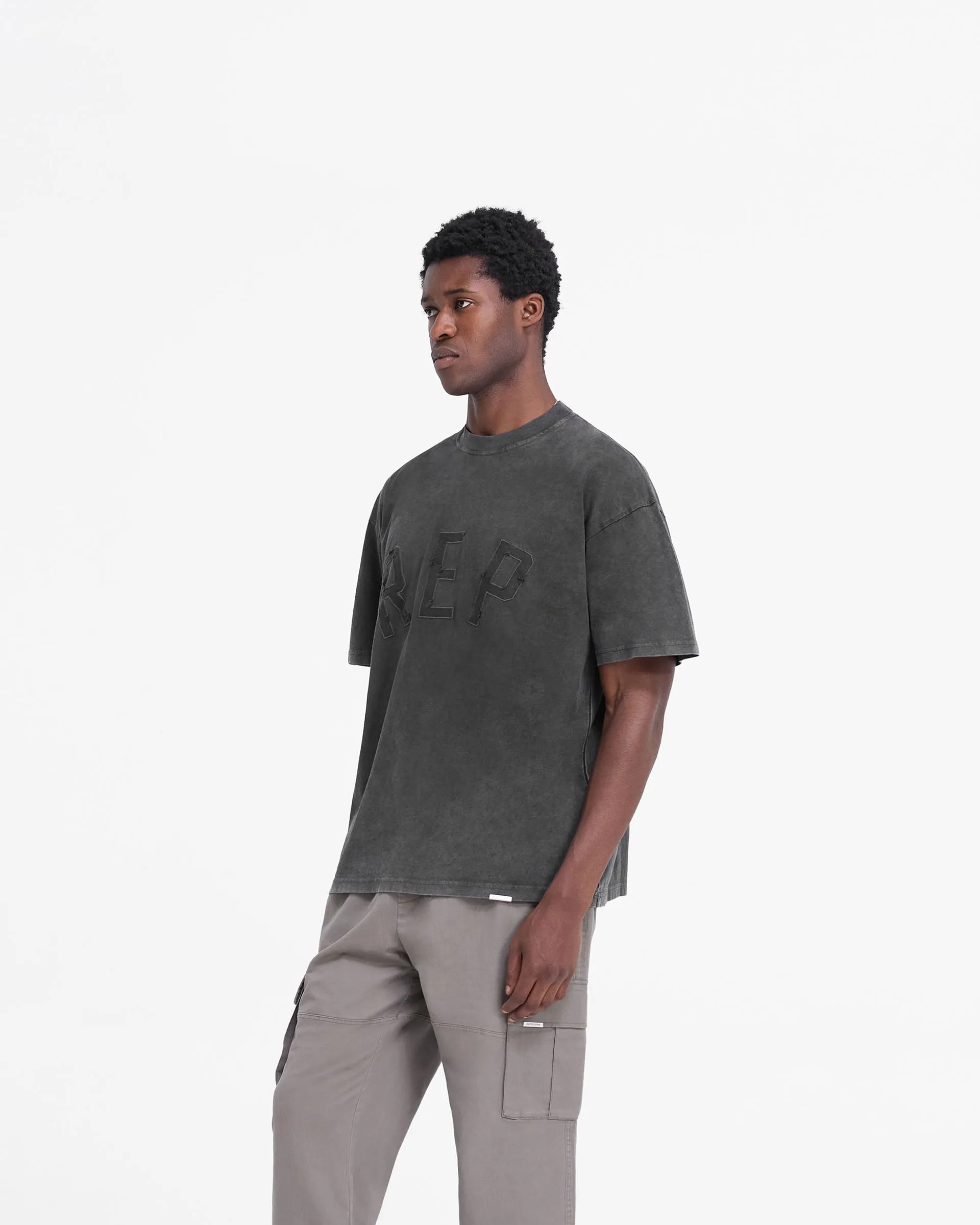 Bohemian Rep Applique T-Shirt - Vintage Black