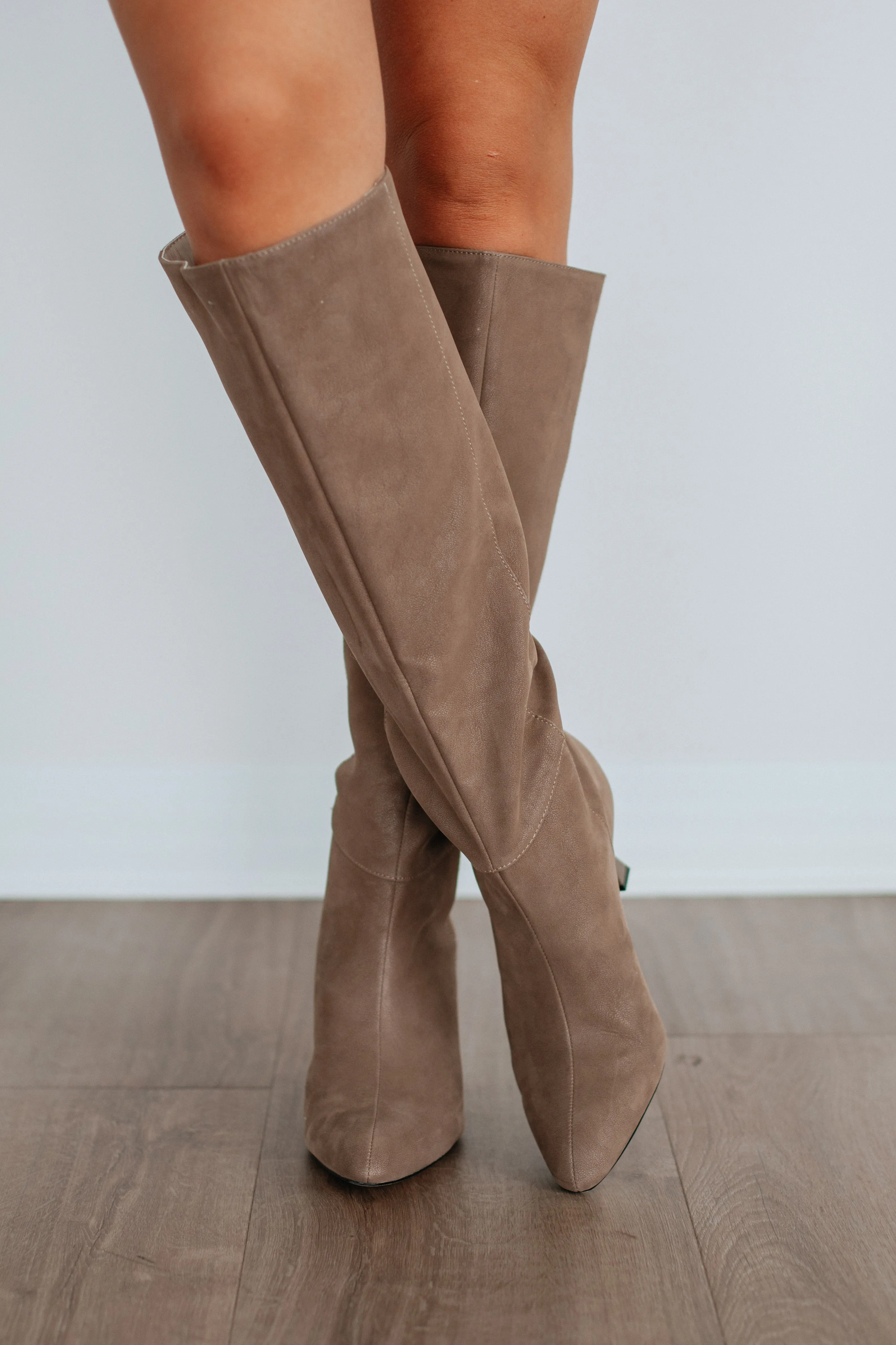 Take Me Seriously Boots - Dark Taupe Strap Mode Impact Resistance