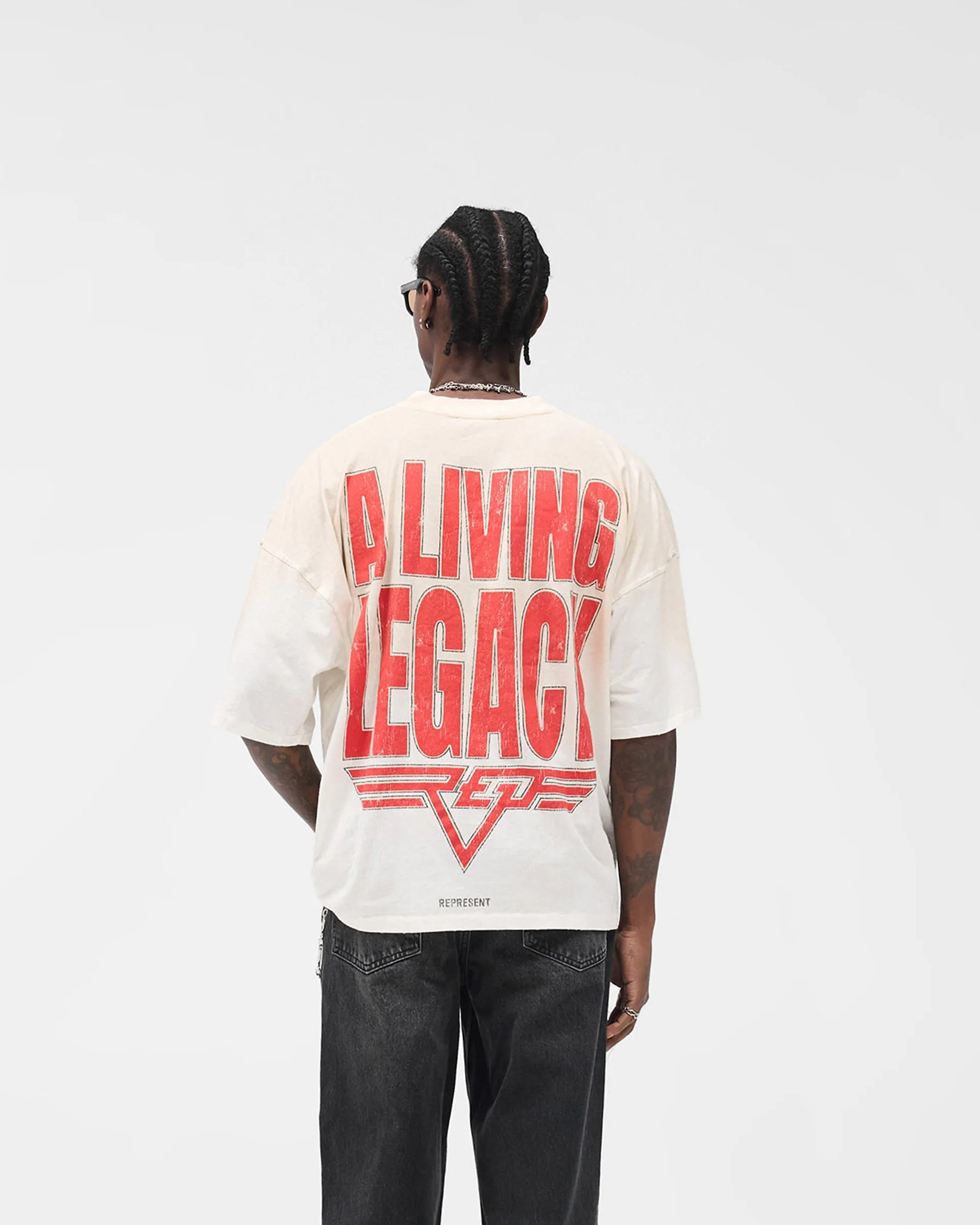 Comfort Waist MoistureWicking Reversible Living Legacy Tour T-Shirt - Flat White