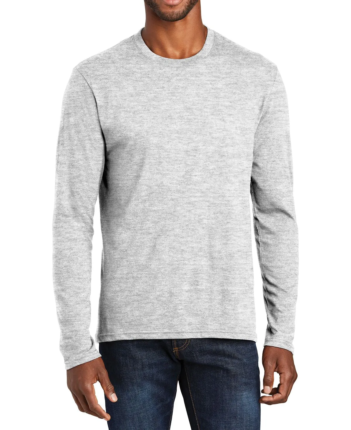JustBlanks Men's Long Sleeve Fan Favorite Blend Crew Neck T-Shirt Light Casual