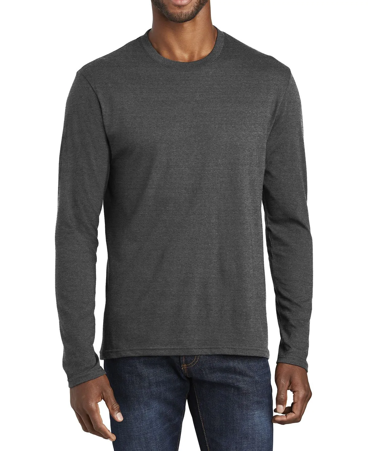 Weekend Wear JustBlanks Men's Long Sleeve Fan Favorite Blend Crew Neck T-Shirt