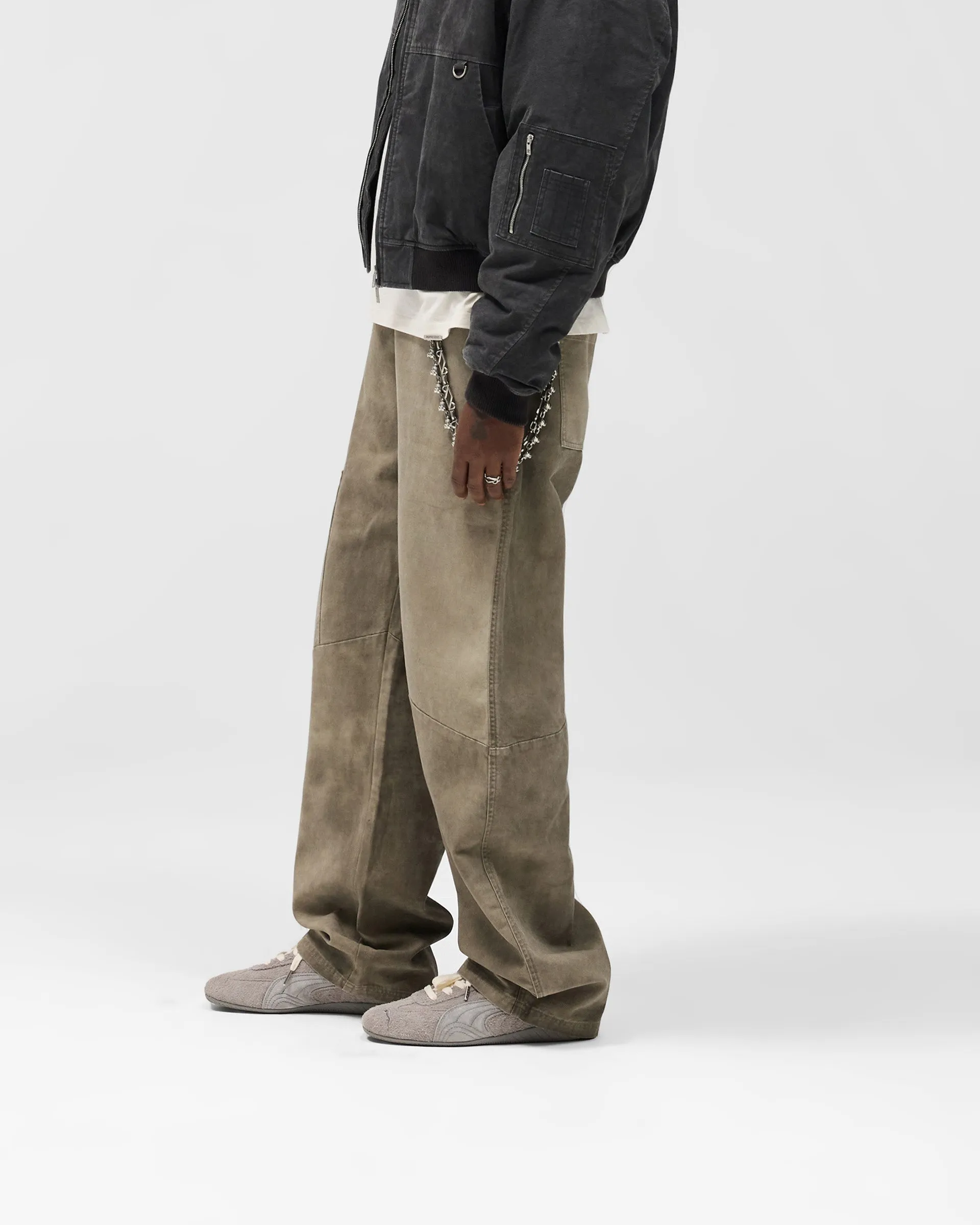 Cotton Workwear Pant - Dark Olive Everyday Ease Reversible design