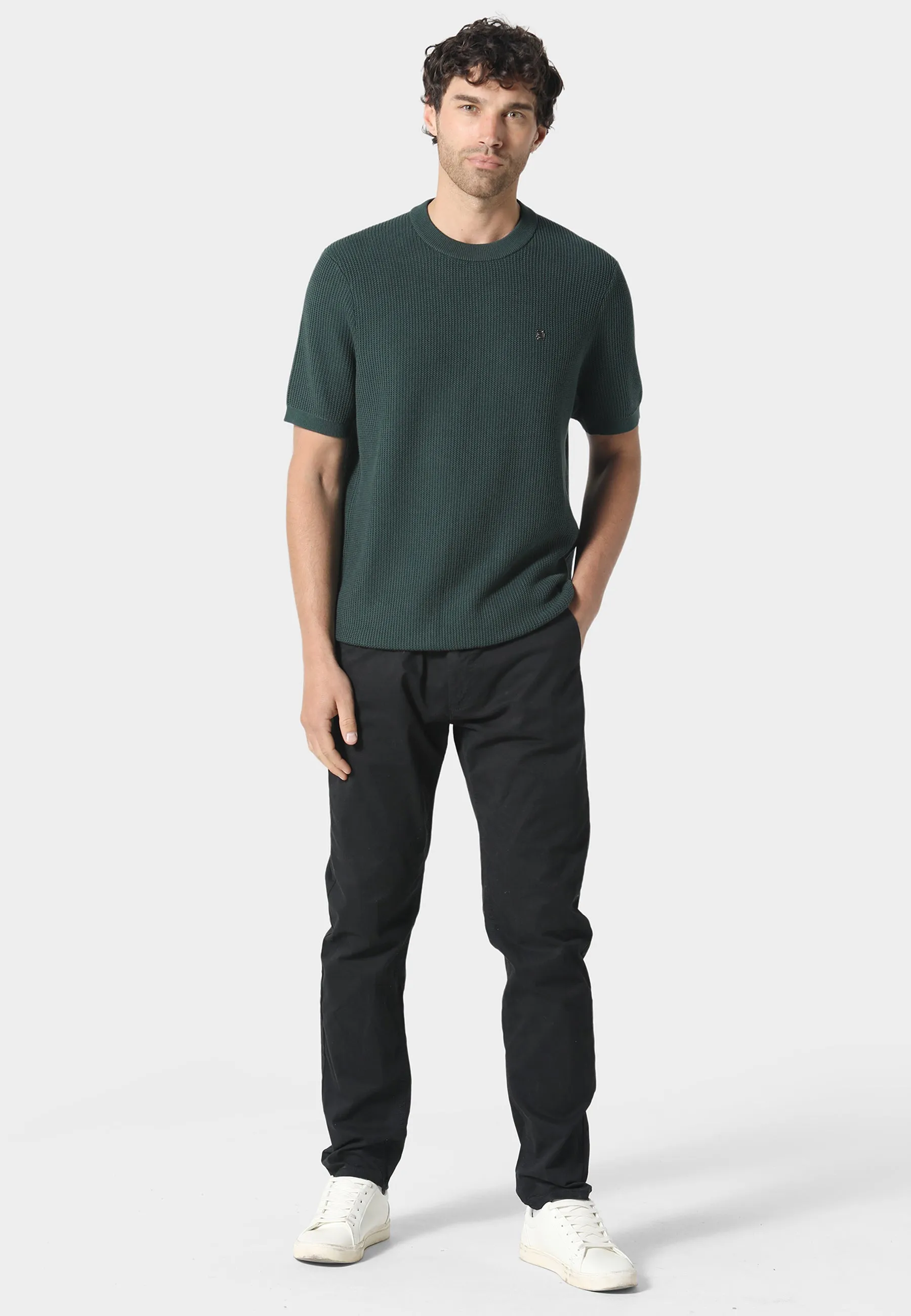Kingsbury Forest Green Knitted T-Shirt Daily Style