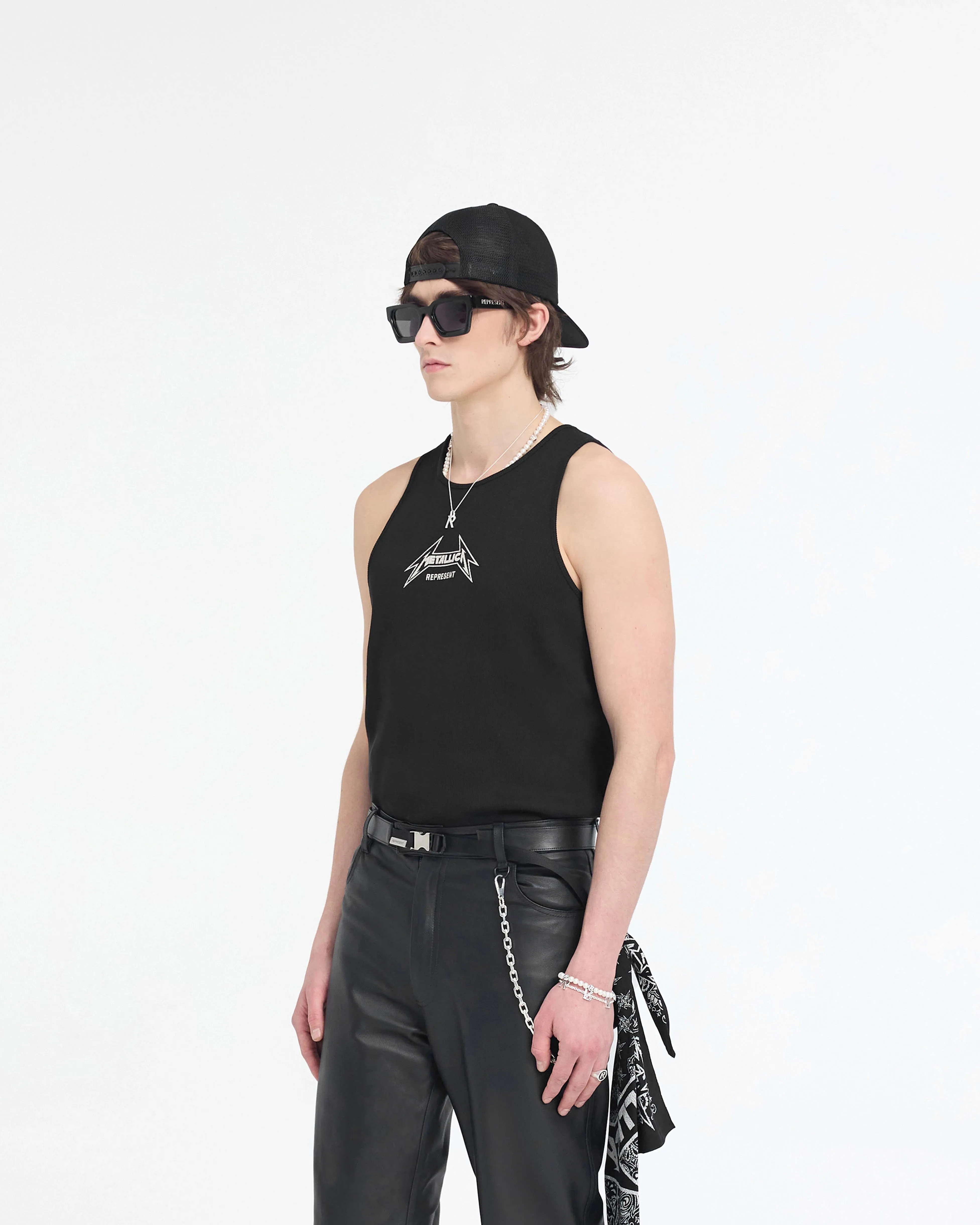 Represent X Metallica Local Crew Vest - Jet Black Fit for All Seasons