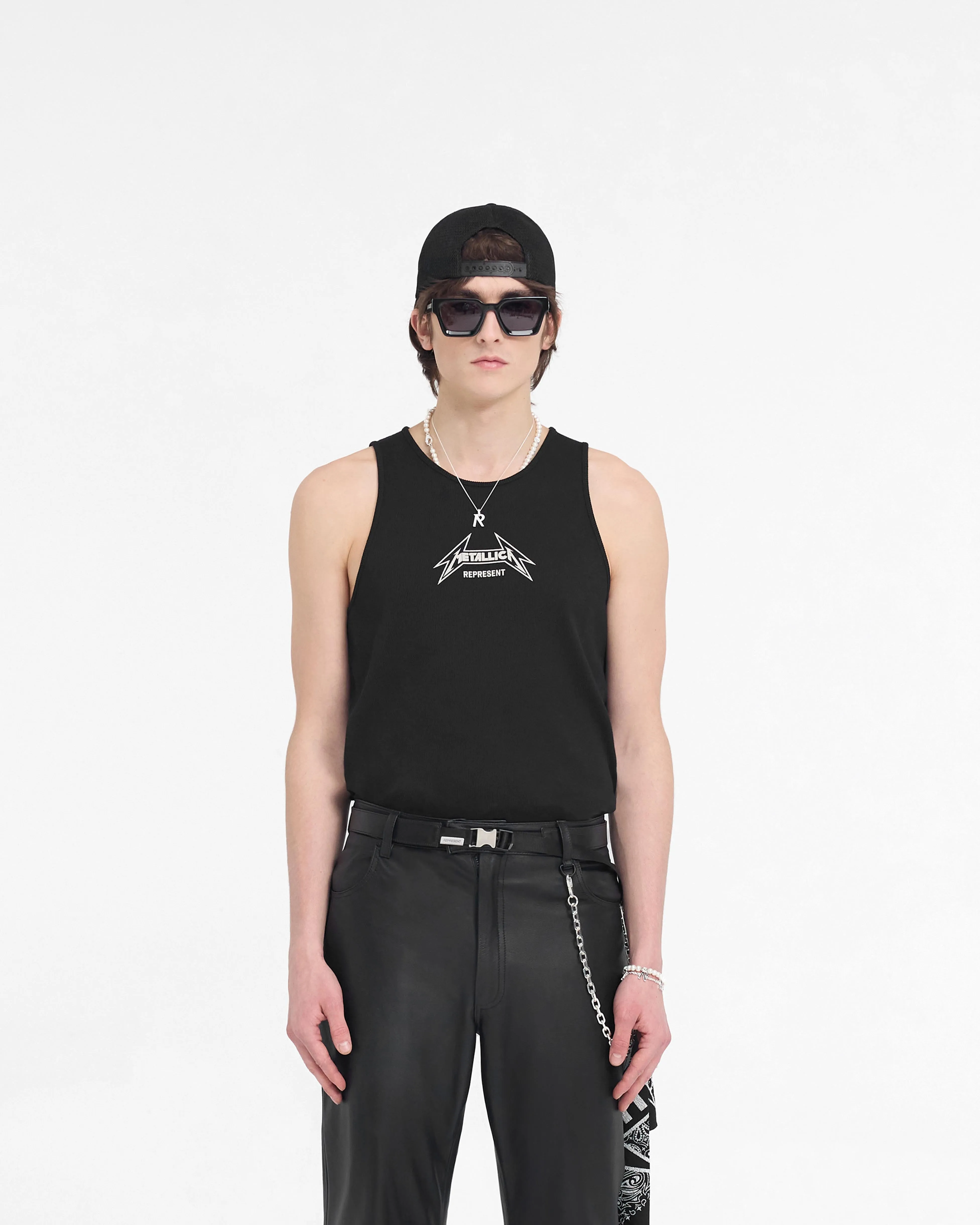 Represent X Metallica Local Crew Vest - Jet Black Pocket Reinforcement