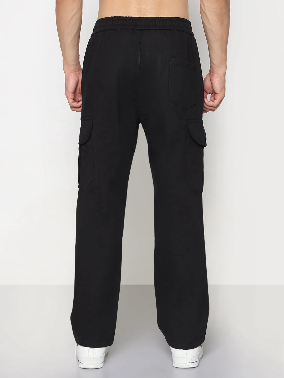 RipstopFabric Move Freely Men's Black Relaxed Fit Cargos