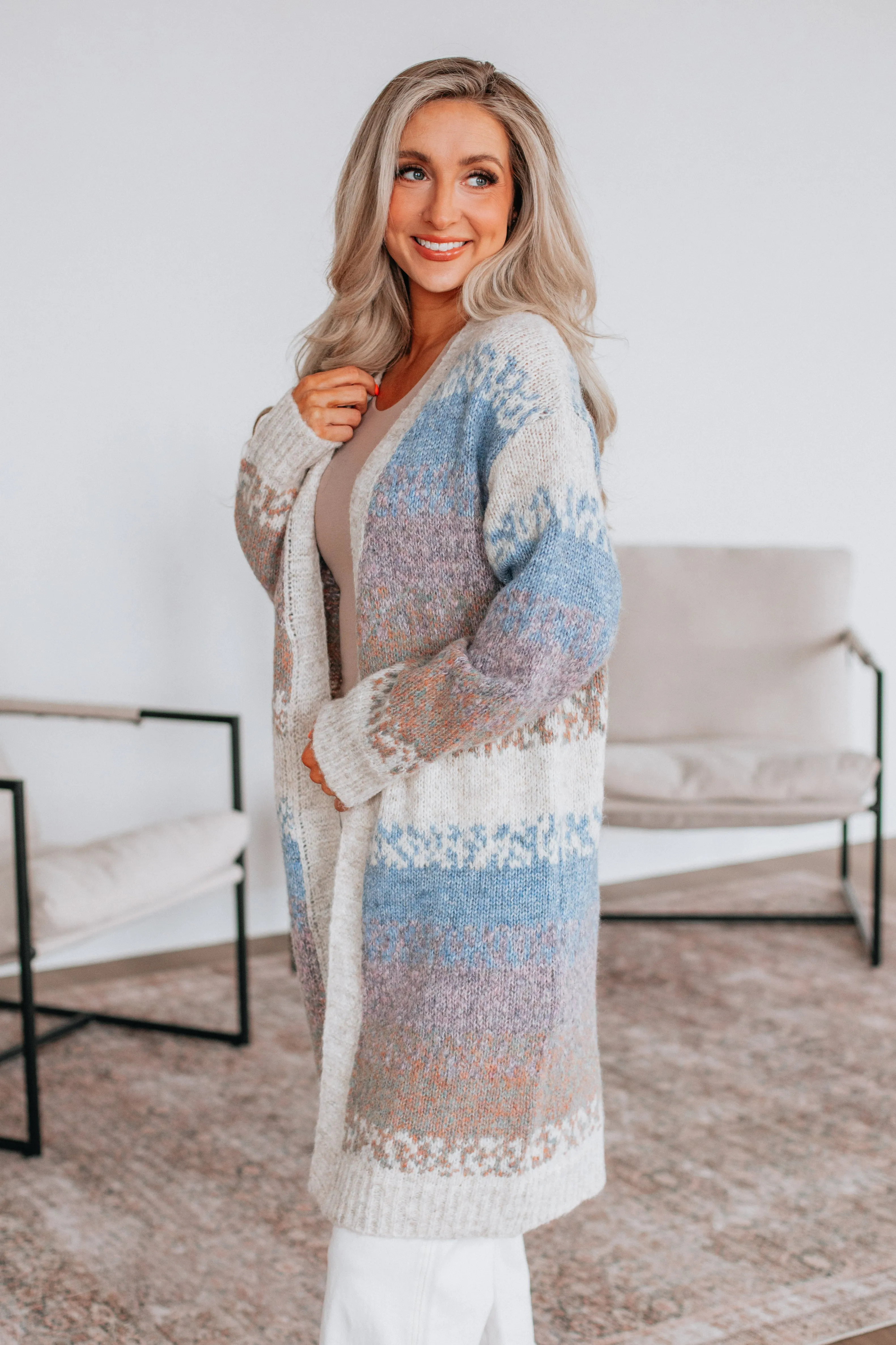 Cosima Colorblock Cardigan muted tone