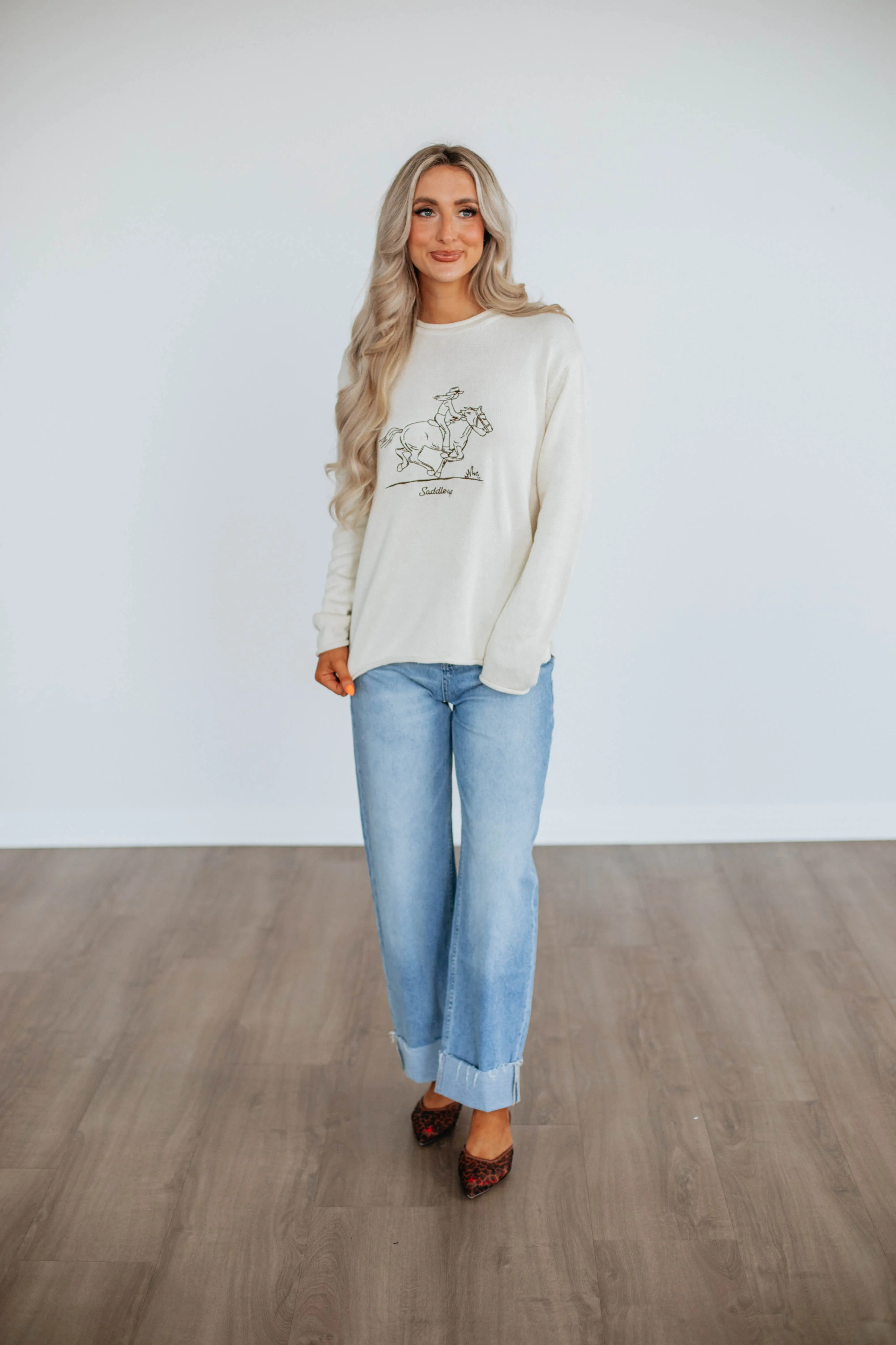 Non Chlorine Bleach Safe Cowgirl Club Sweater