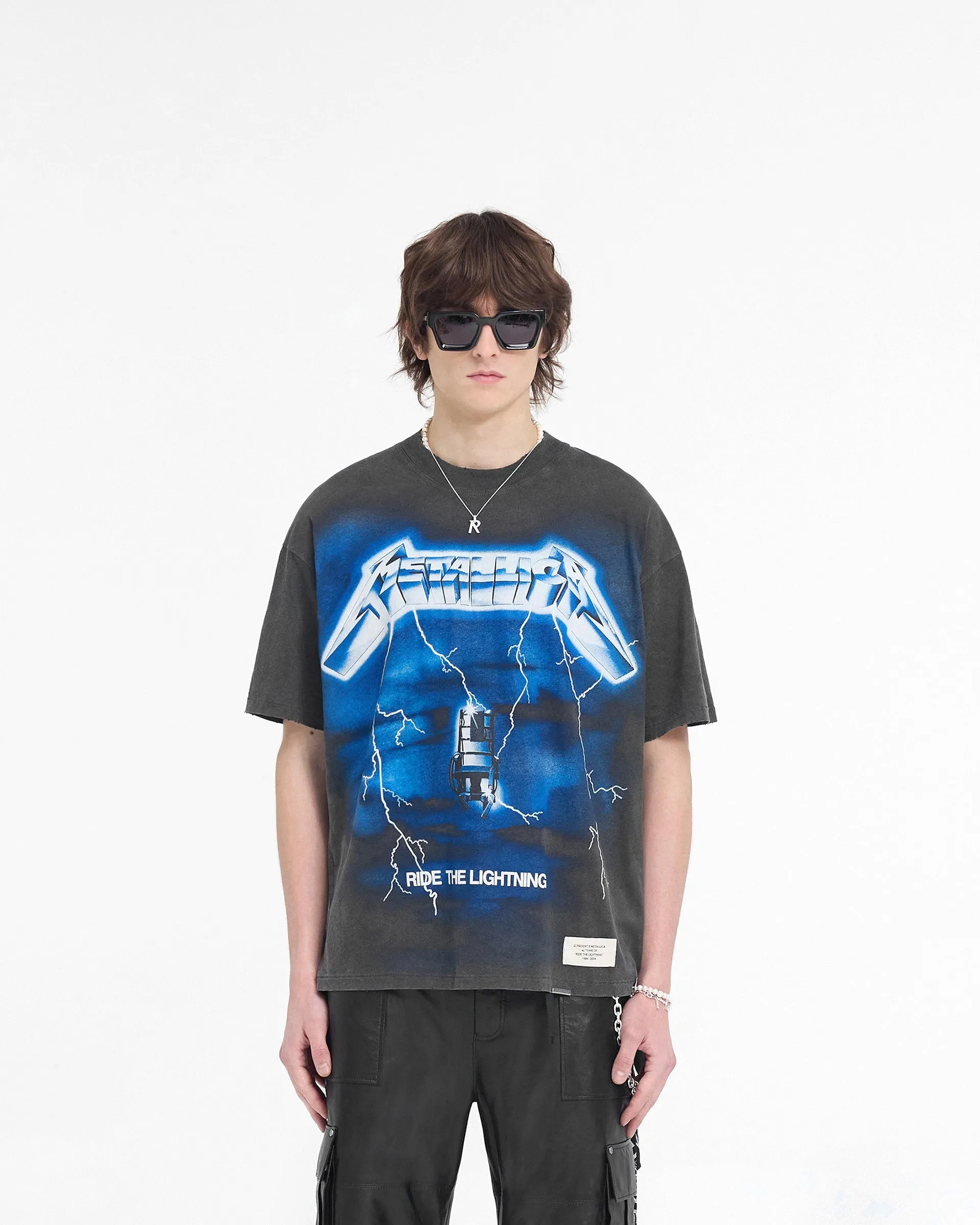 Fun and Comfortable Represent X Metallica Ride The Lightning T-Shirt - Vintage Grey