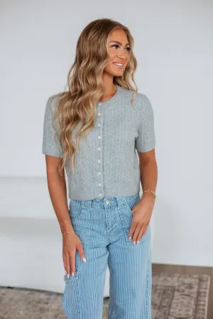 Stylish Choice Denise Cardigan Top - Heather Grey