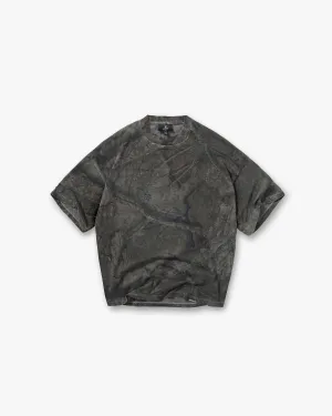 Initial Overdye Realtree? Oversized T-Shirt - Overdyed Black Sleek And Stylish
