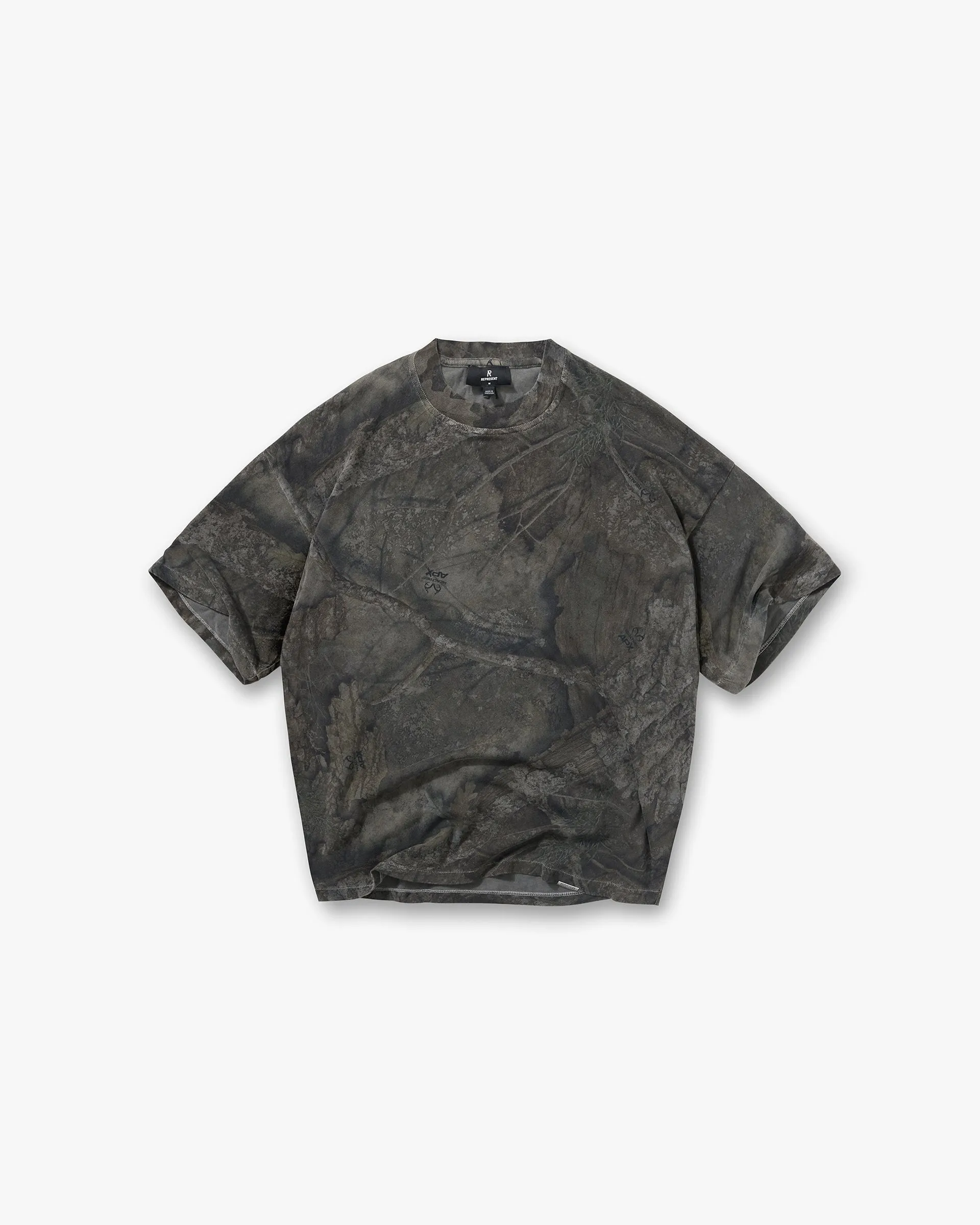 Initial Overdye Realtree? Oversized T-Shirt - Overdyed Black Sleek And Stylish