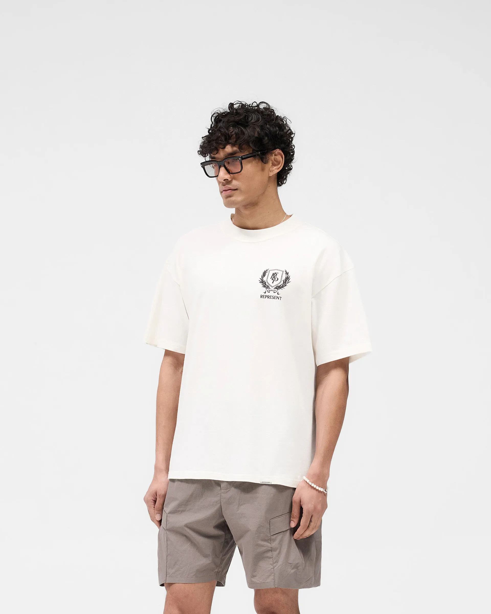 Effortless Wear Crest T-Shirt - Flat White