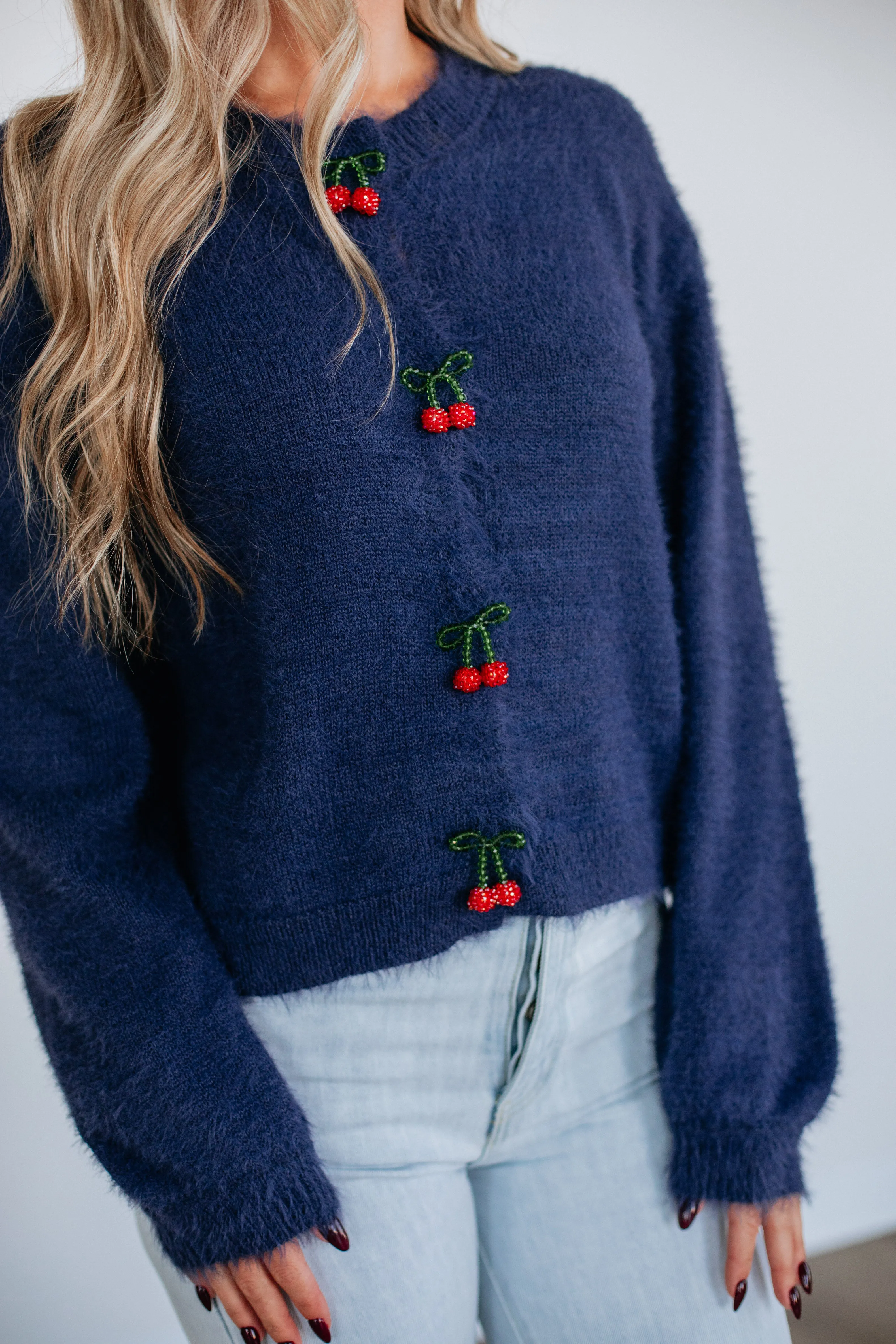 Classic Warmth Thermoregulating Technology Sweet As Cherry Pie Cardigan