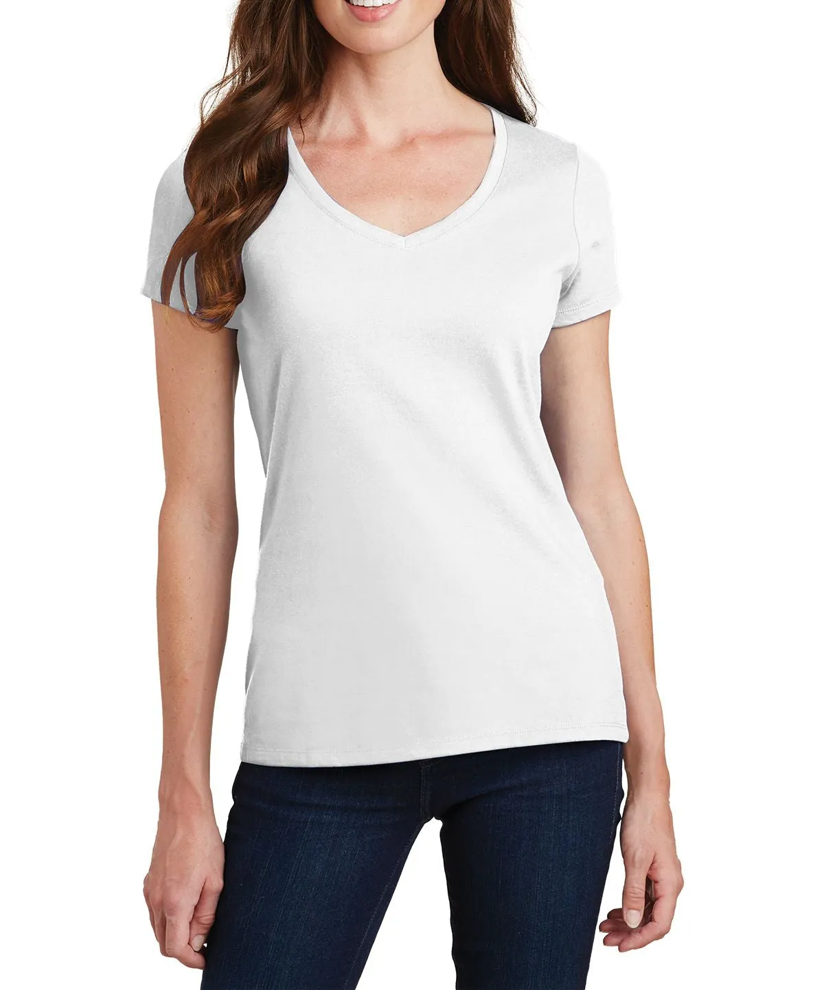 JustBlanks Women's Fashion Fit Fan Favorite Short Sleeve V-Neck Tee Hypoallergenic Fibers