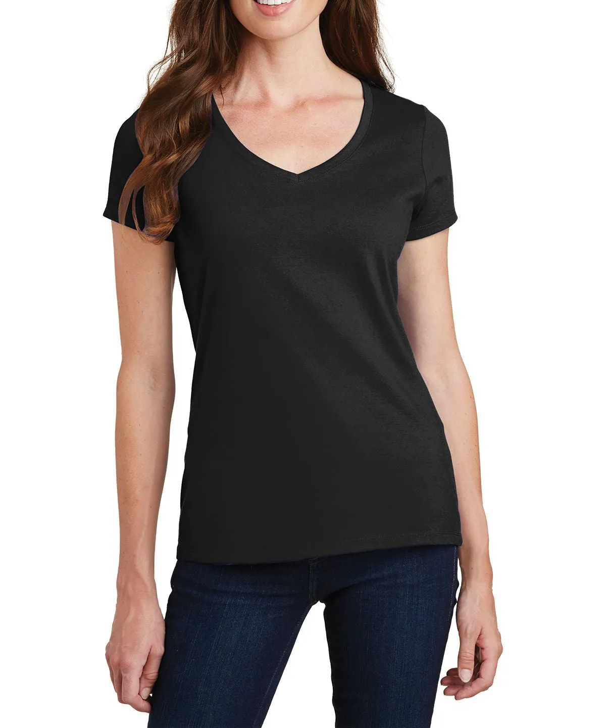 Trendy Comfort Trendy popularity JustBlanks Women's Fashion Fit Fan Favorite Short Sleeve V-Neck Tee