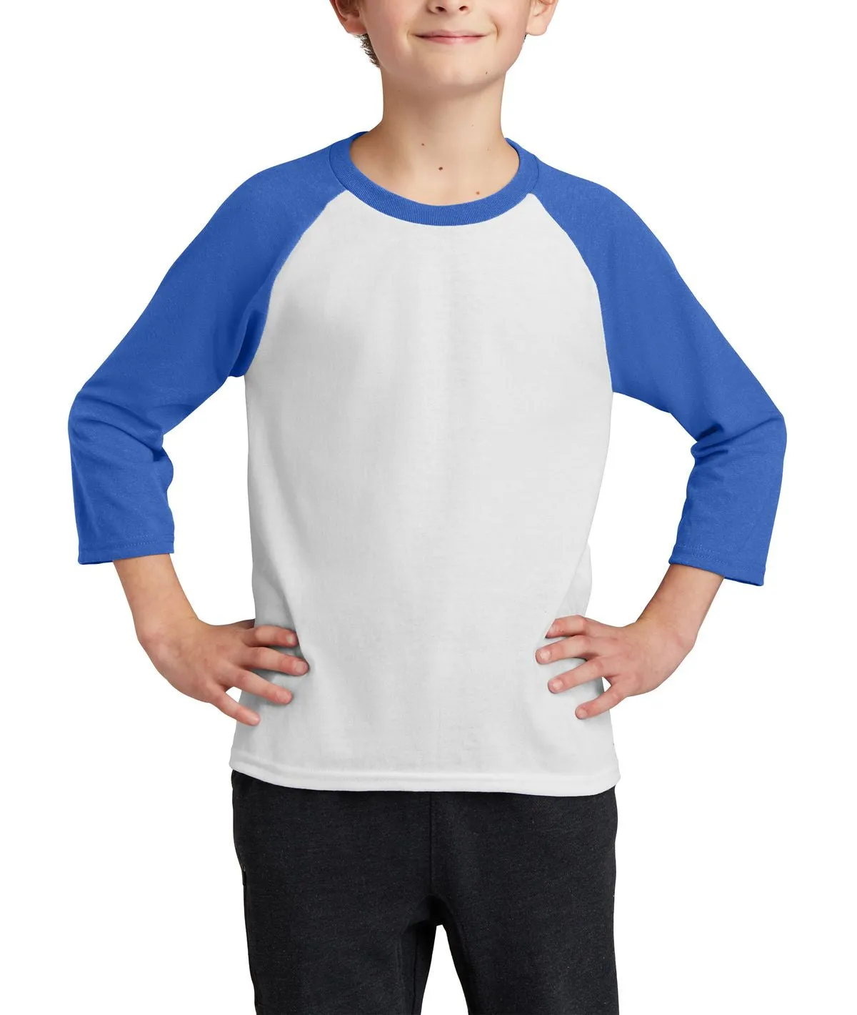 JustBlanks Youth 3/4-Raglan Sleeve Baseball Tee Perfect Wear Flexible Fit