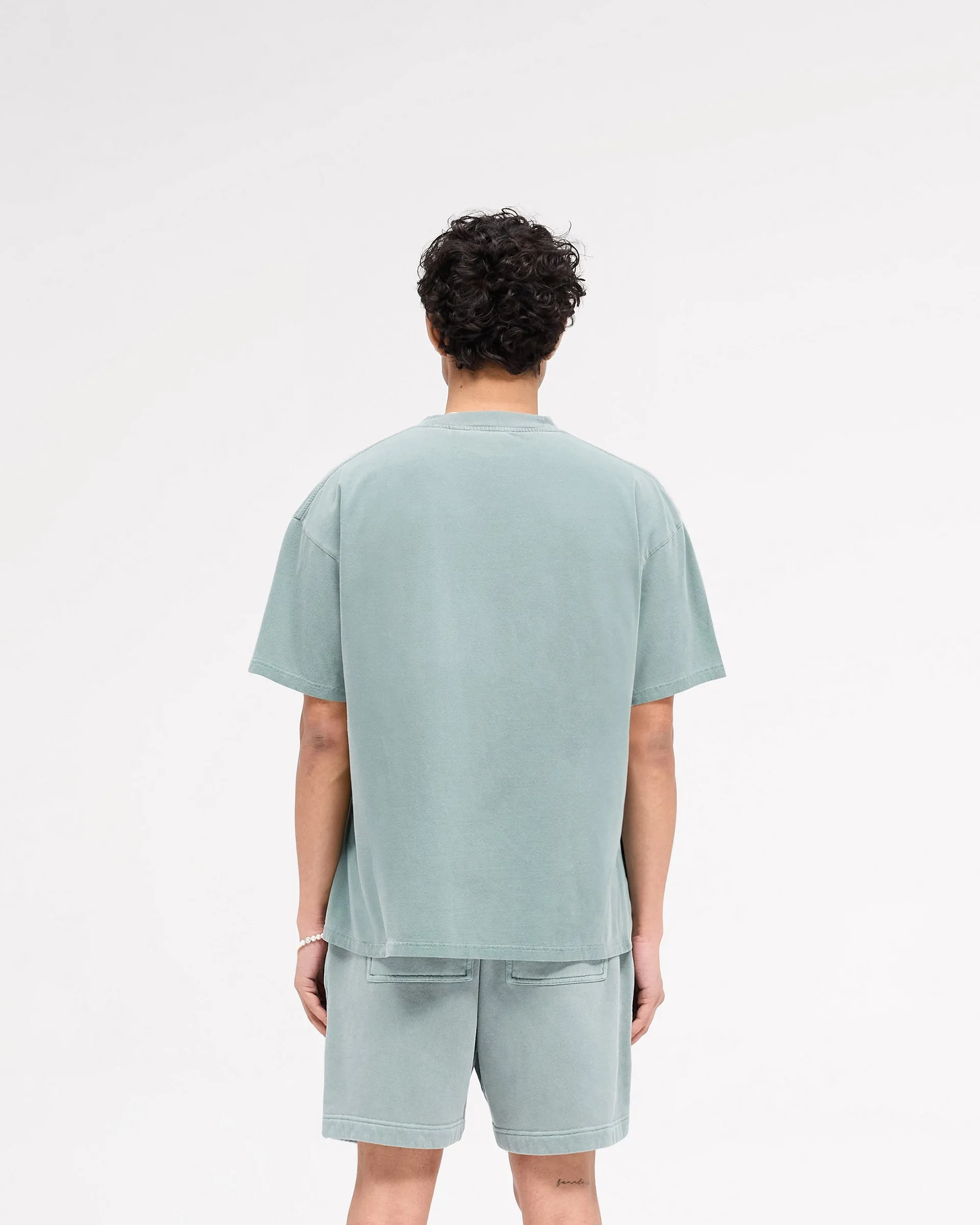 All-Day Wear Durable Collar Construction Rep Applique T-Shirt - Forest Green