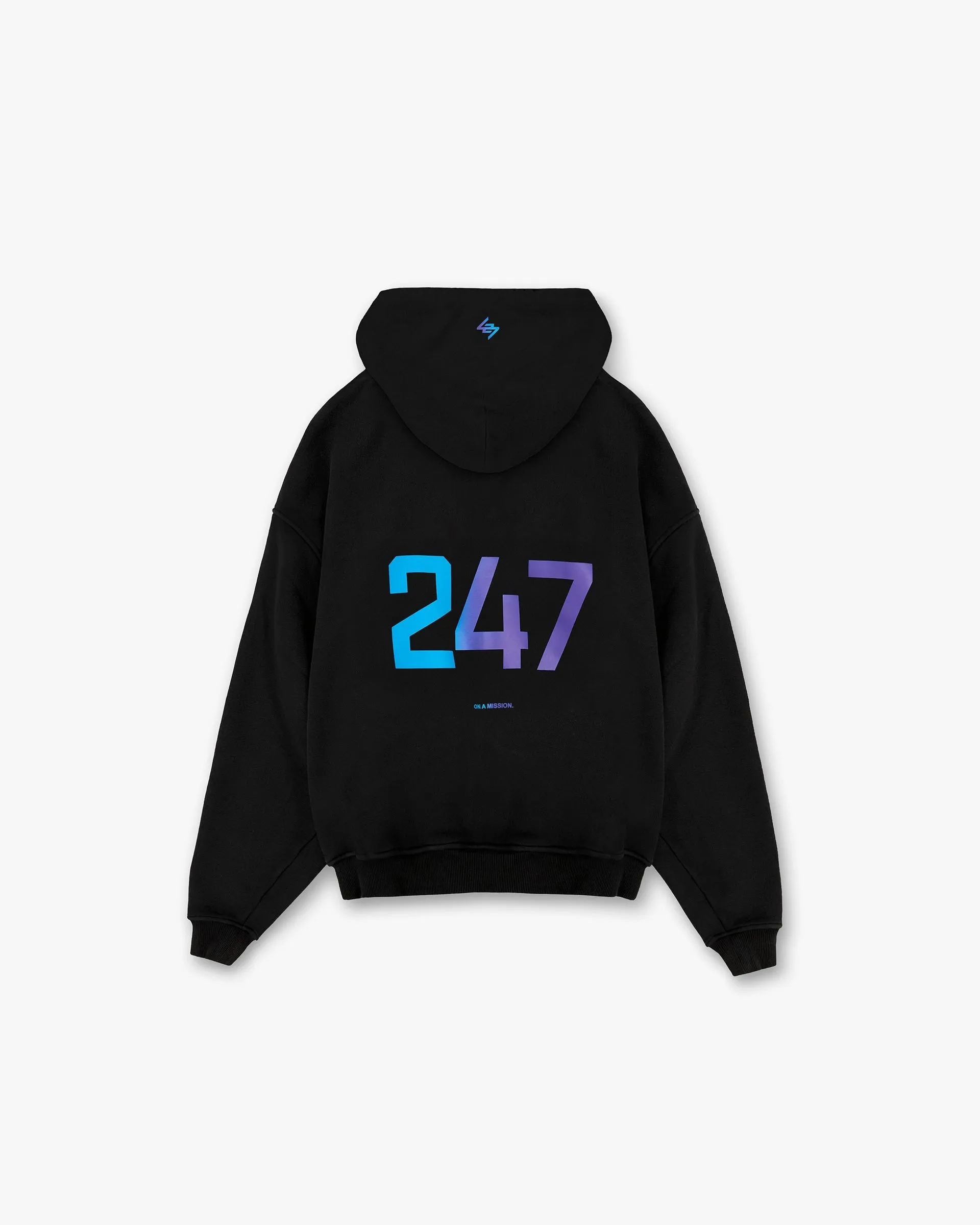 Abstract print 247 Oversized Hoodie - Purple Fade